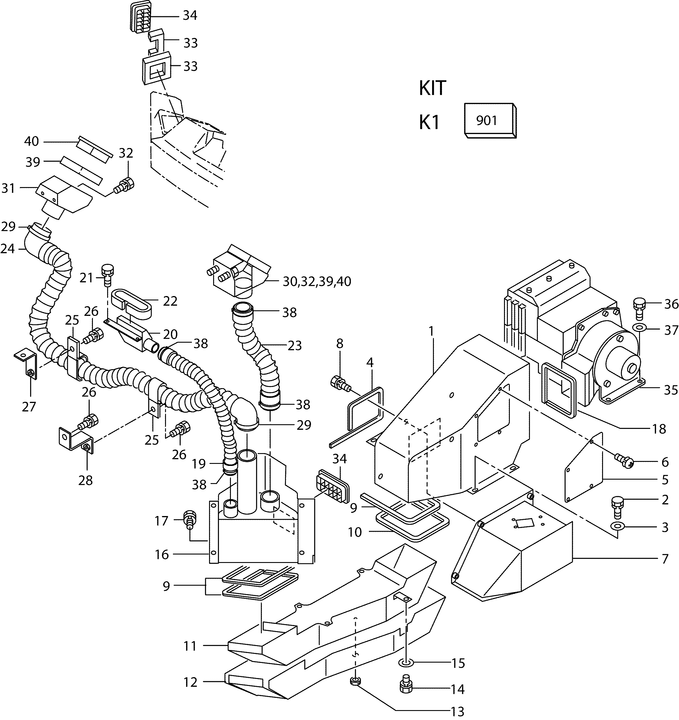 Схема Кондиционер(1/2)(AC400)(OP) HITACHI LX80-7