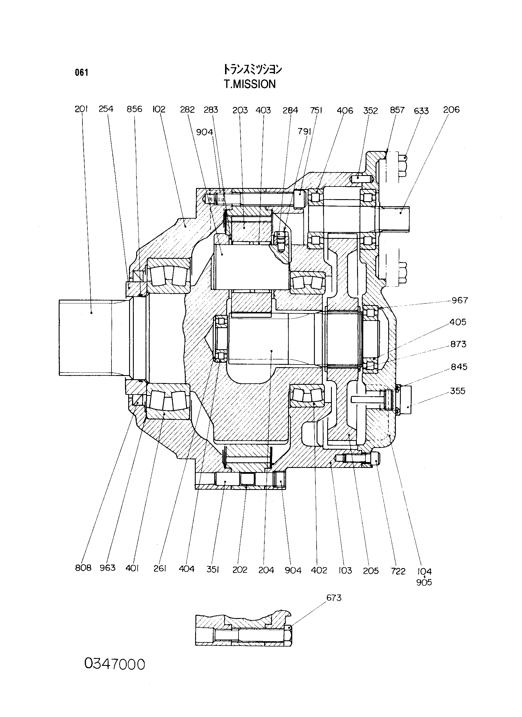 Схема Трансмиссия HITACHI KH180-3