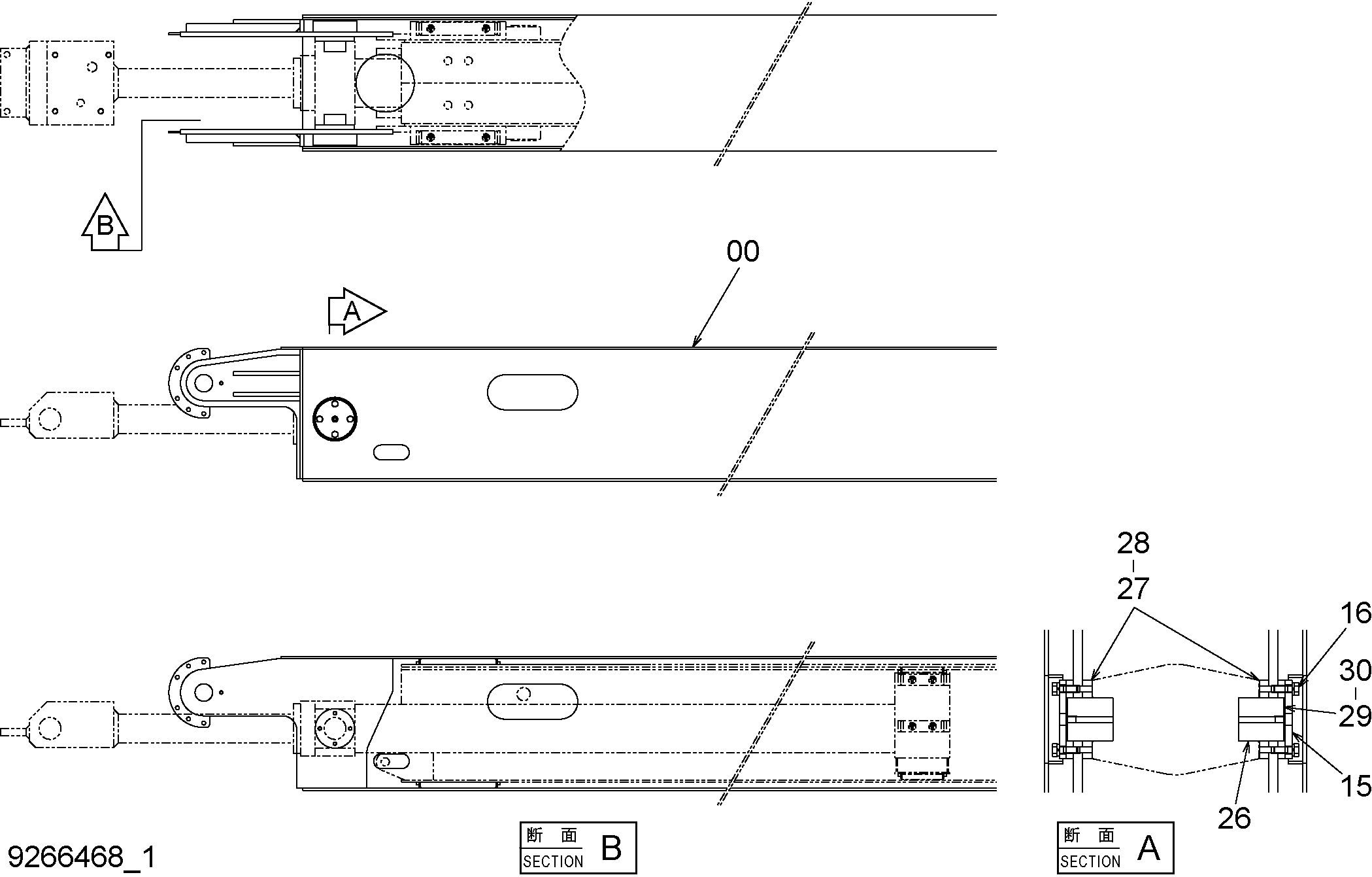 Схема Секонд рукоять (1) HITACHI ZX350LCN-5B