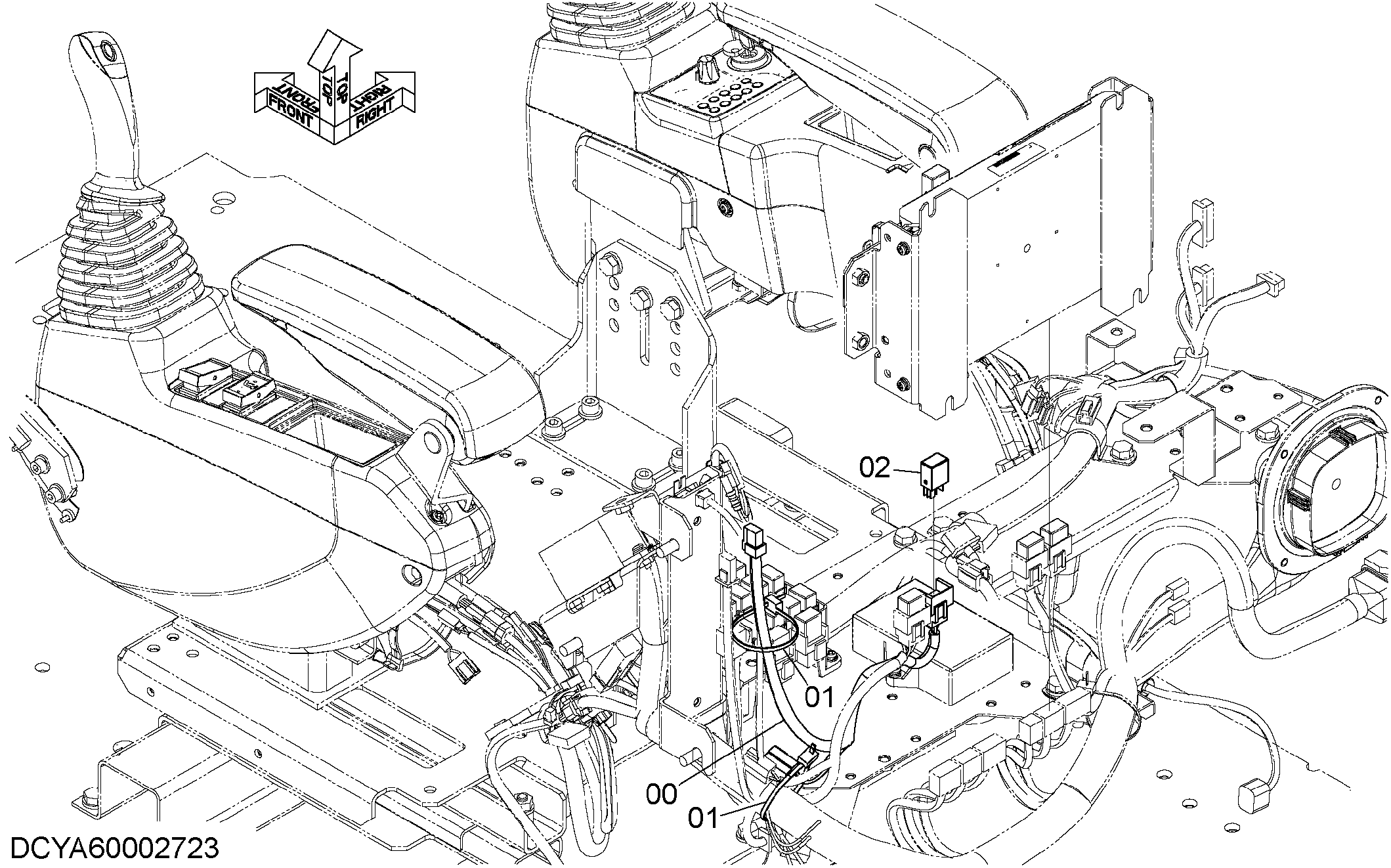 Схема Передний головка фонарь (4 фонарь)(пол) HITACHI ZX470LCH-5B