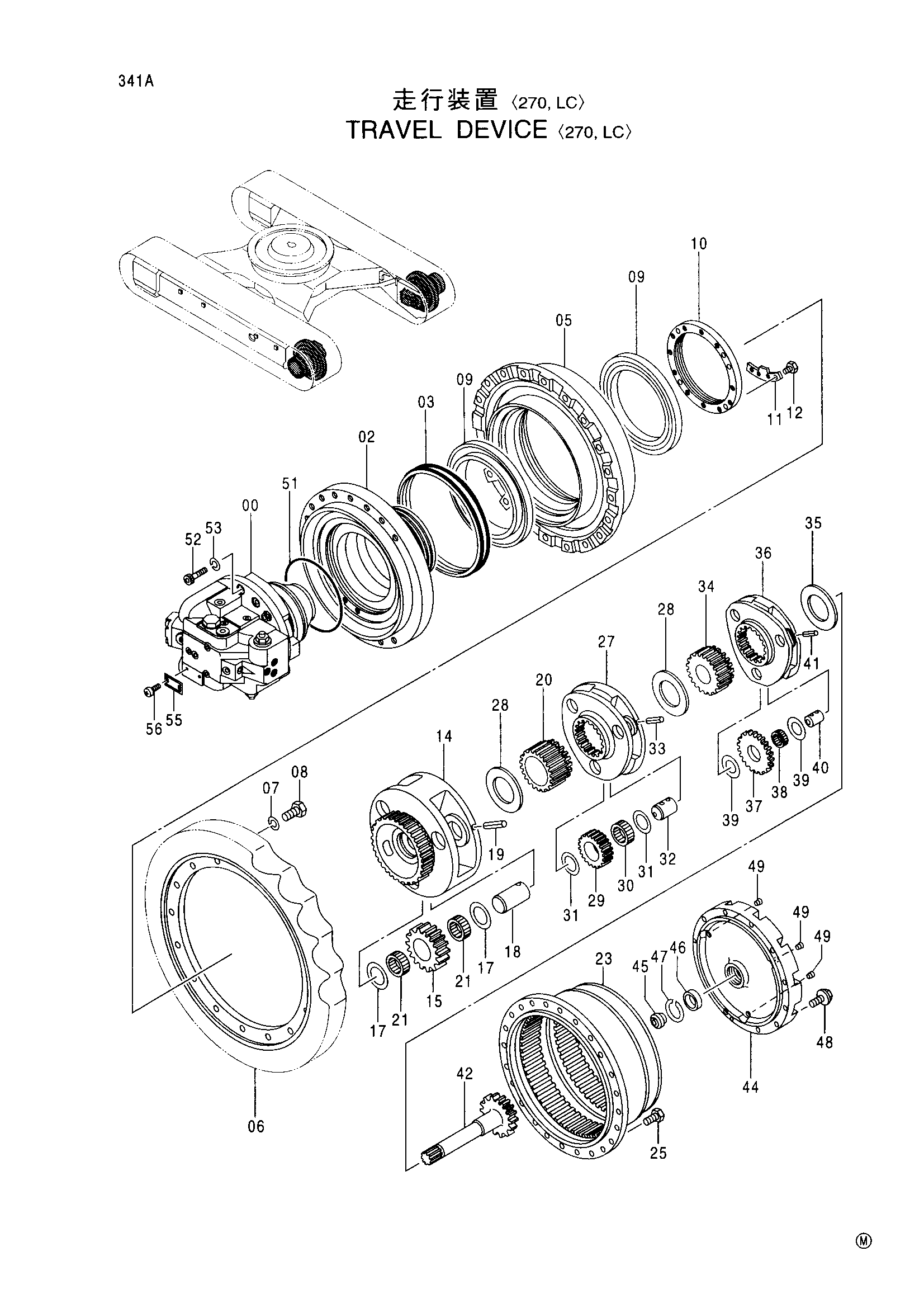 Схема Бортовой редуктор <270, LC> HITACHI EX270-5