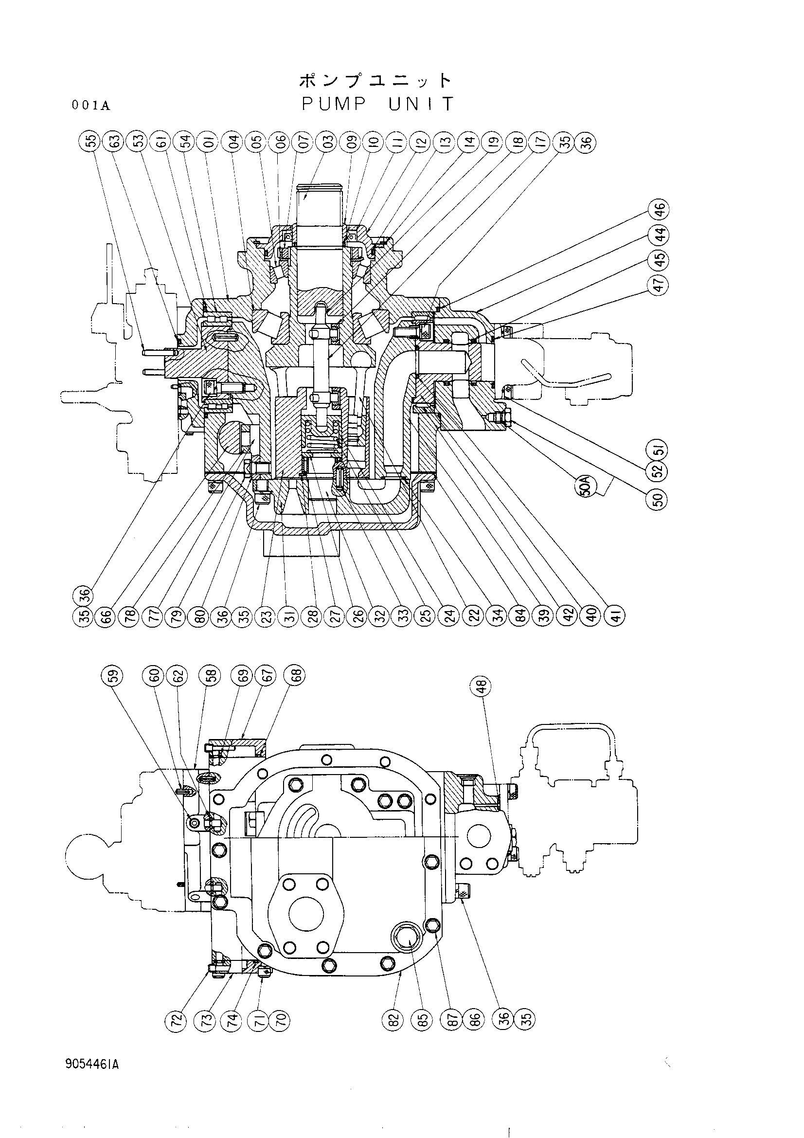 Схема Насос HITACHI UH123