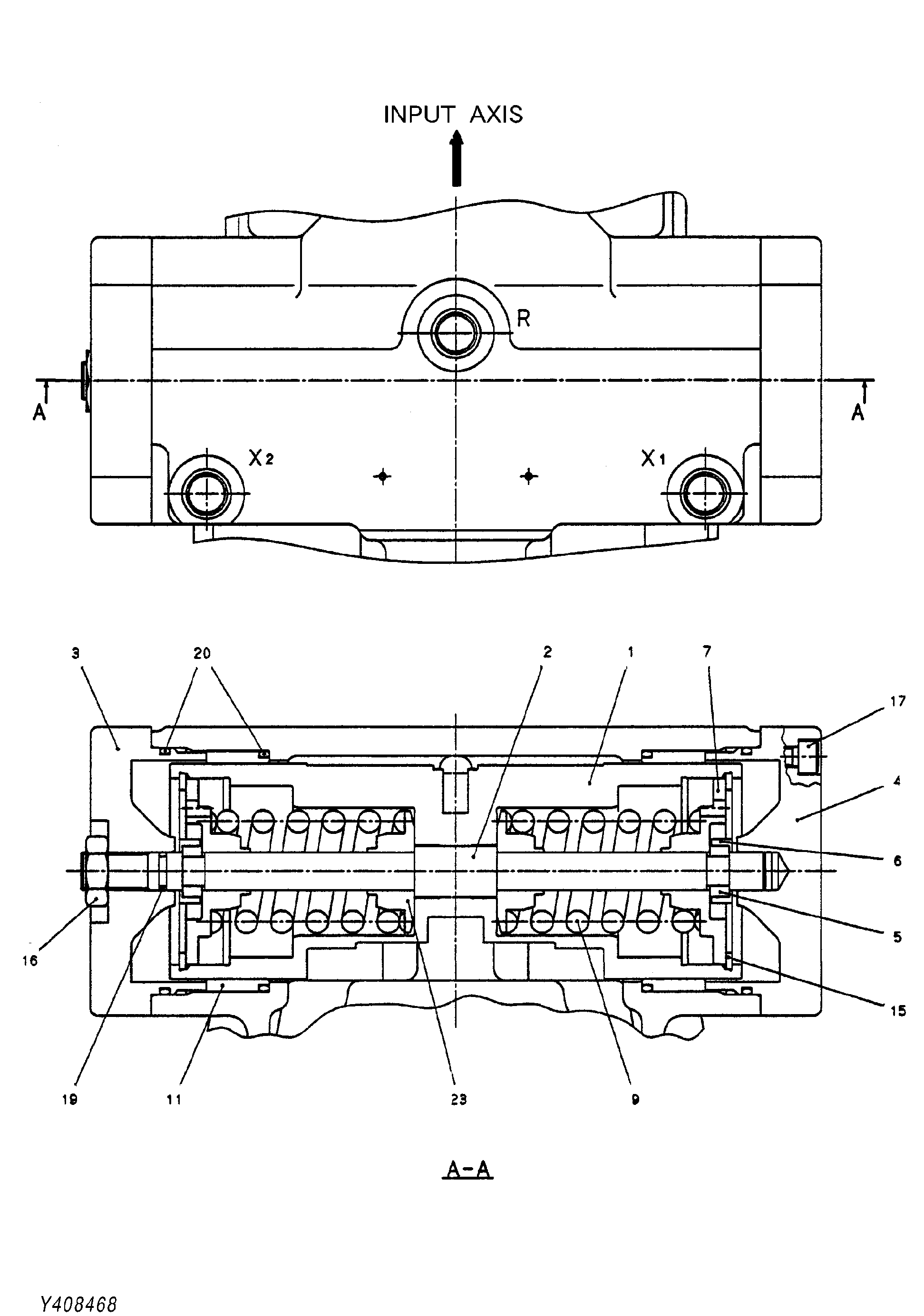 Схема Гидроцилиндр деталь HITACHI EG65R-3