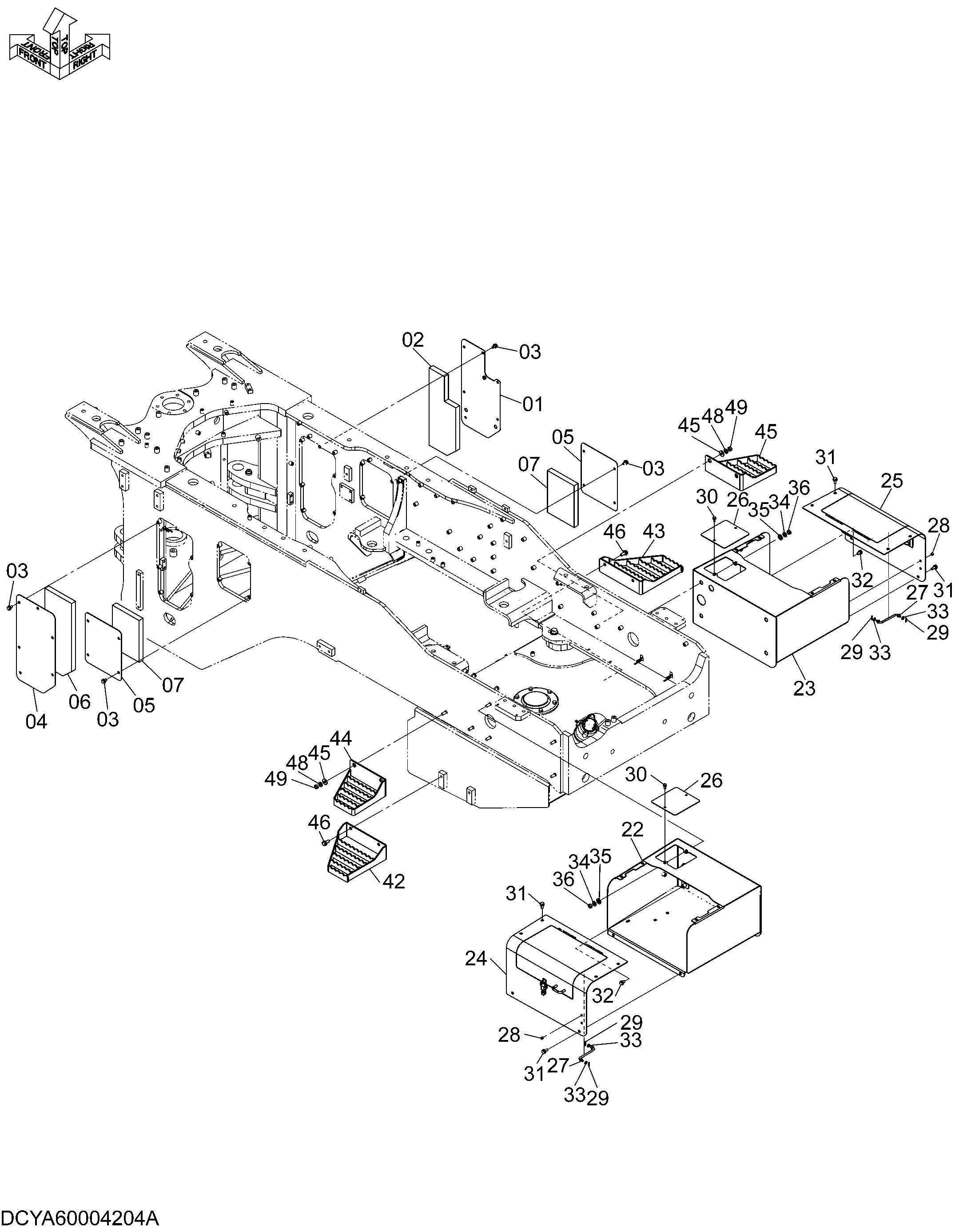Схема Пол плата (4) HITACHI ZW250-5B