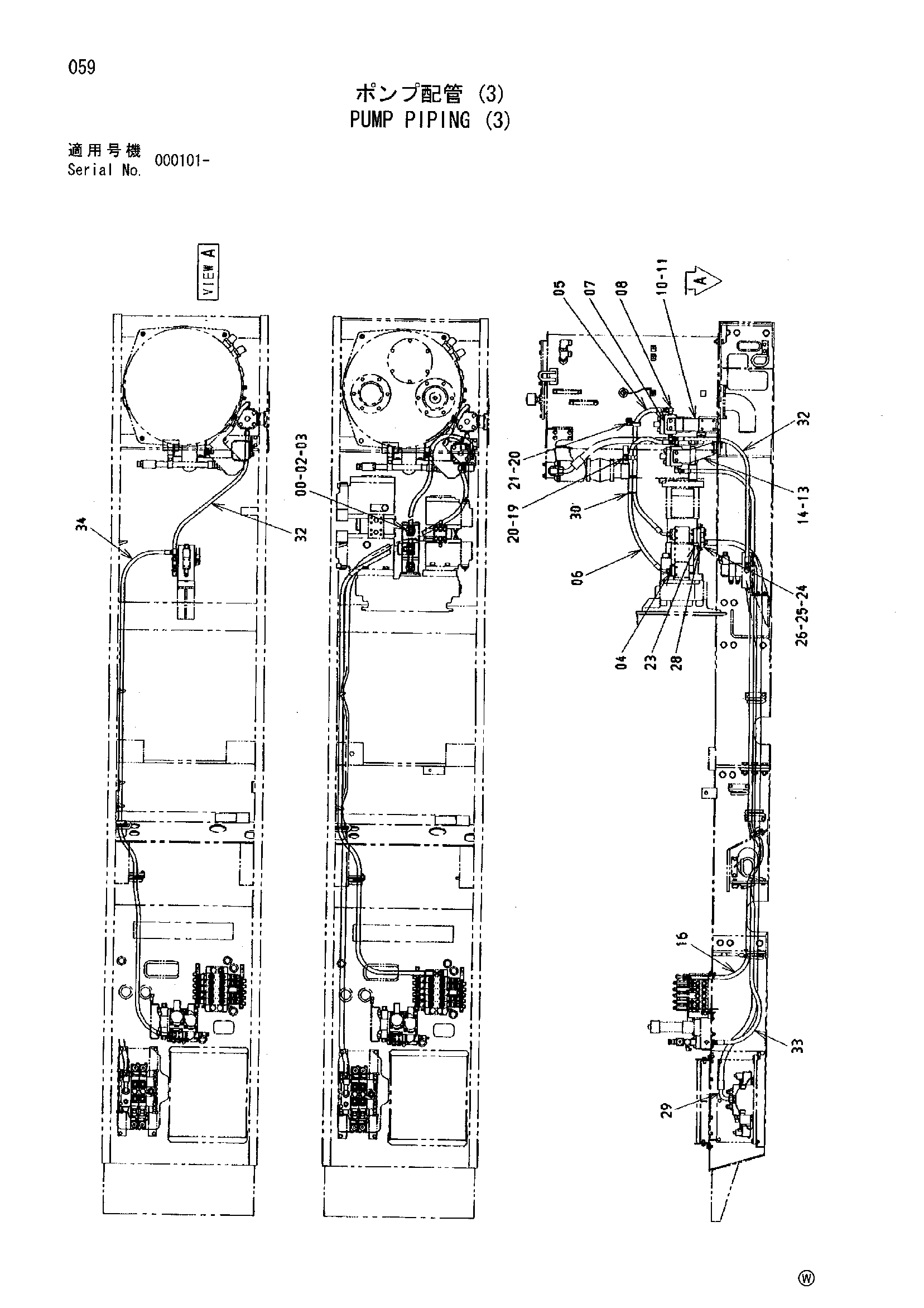 Схема Насос трубопроводы (3) HITACHI MH5510B