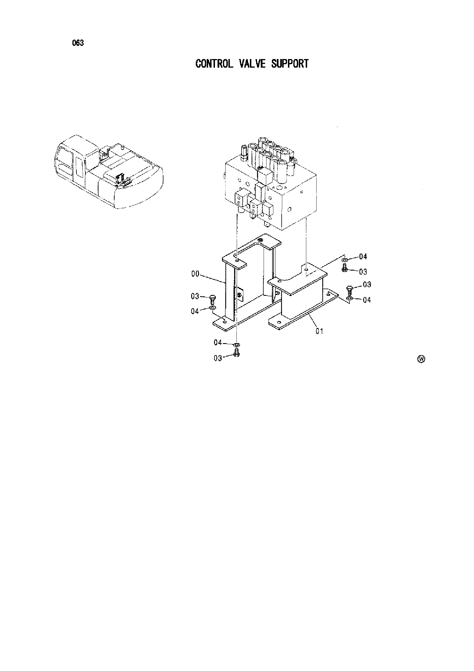 Схема Гидрораспределитель опора HITACHI IZX210F