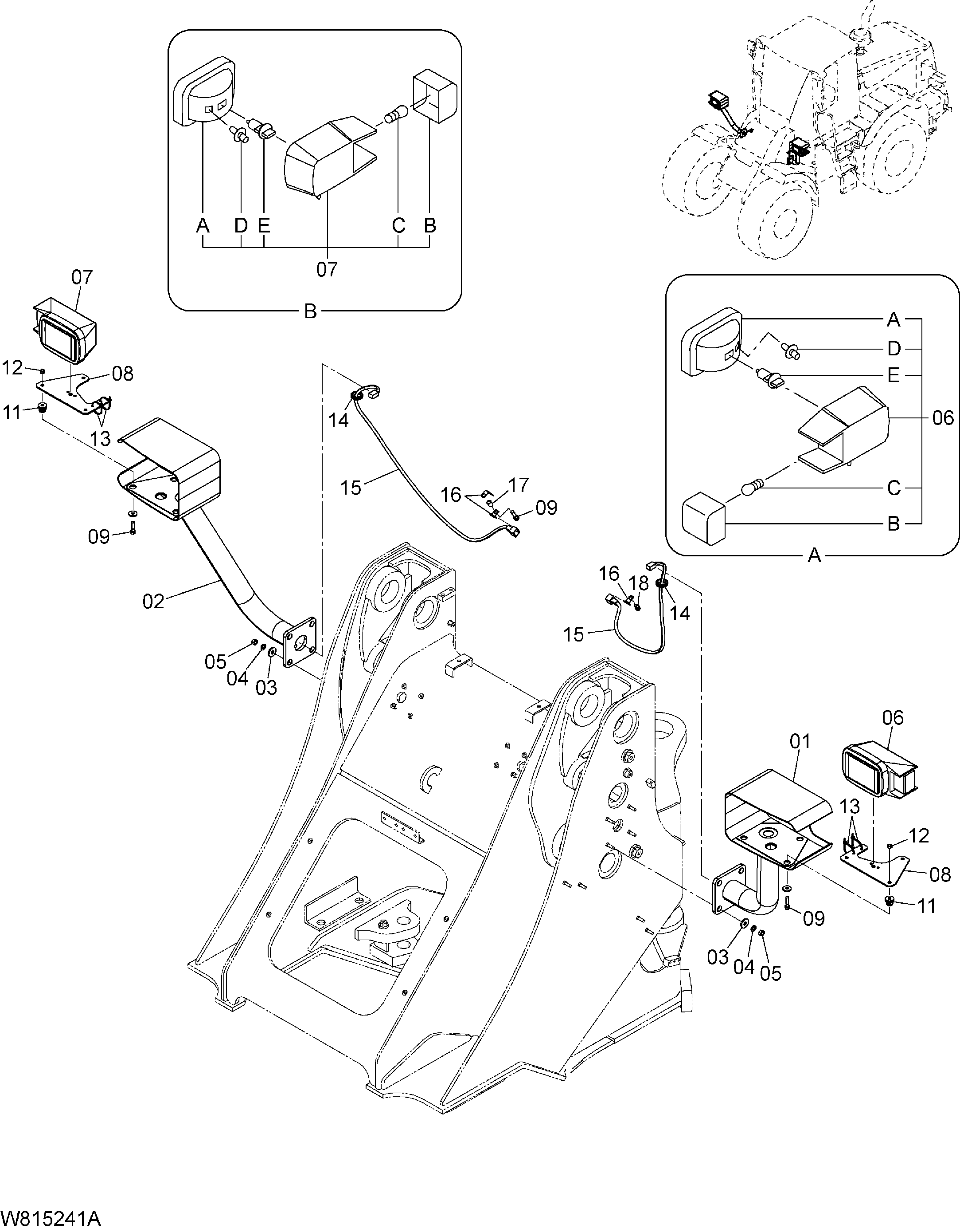 Схема Головка освещение [HLF, HPF] (CLF002) HITACHI ZW180