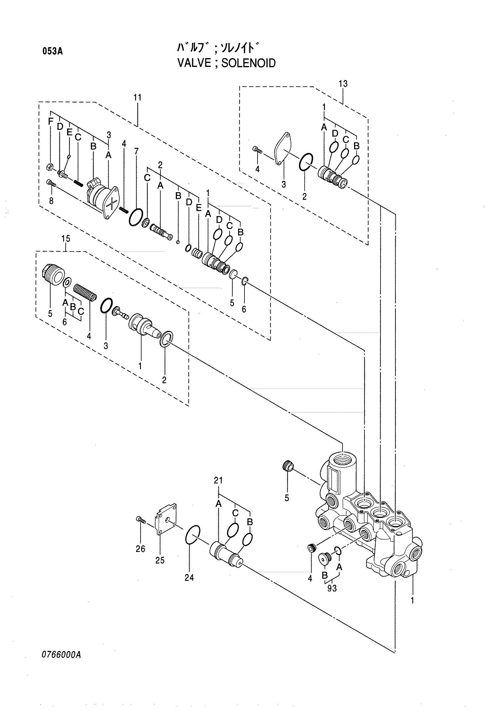 Схема Электромагнитный клапан HITACHI EX75UR-5