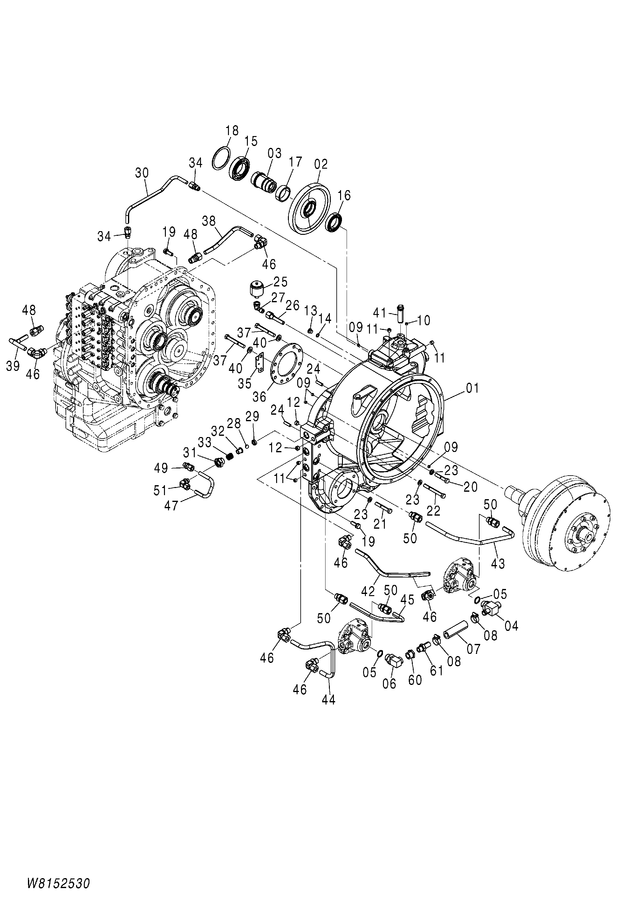 Схема Трансмиссия (2/7) HITACHI ZW180