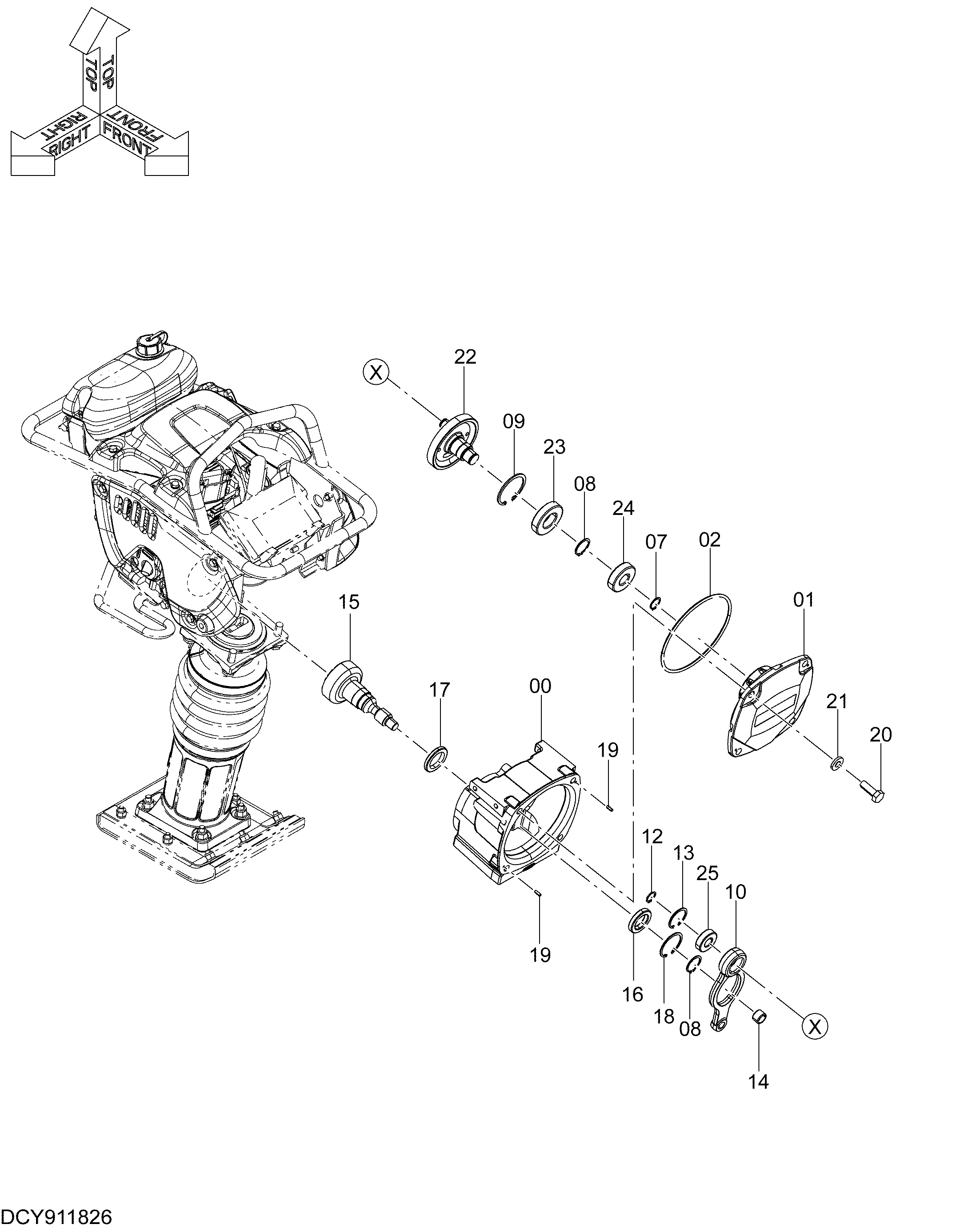Схема Кранк блок <55> HITACHI ZV55R