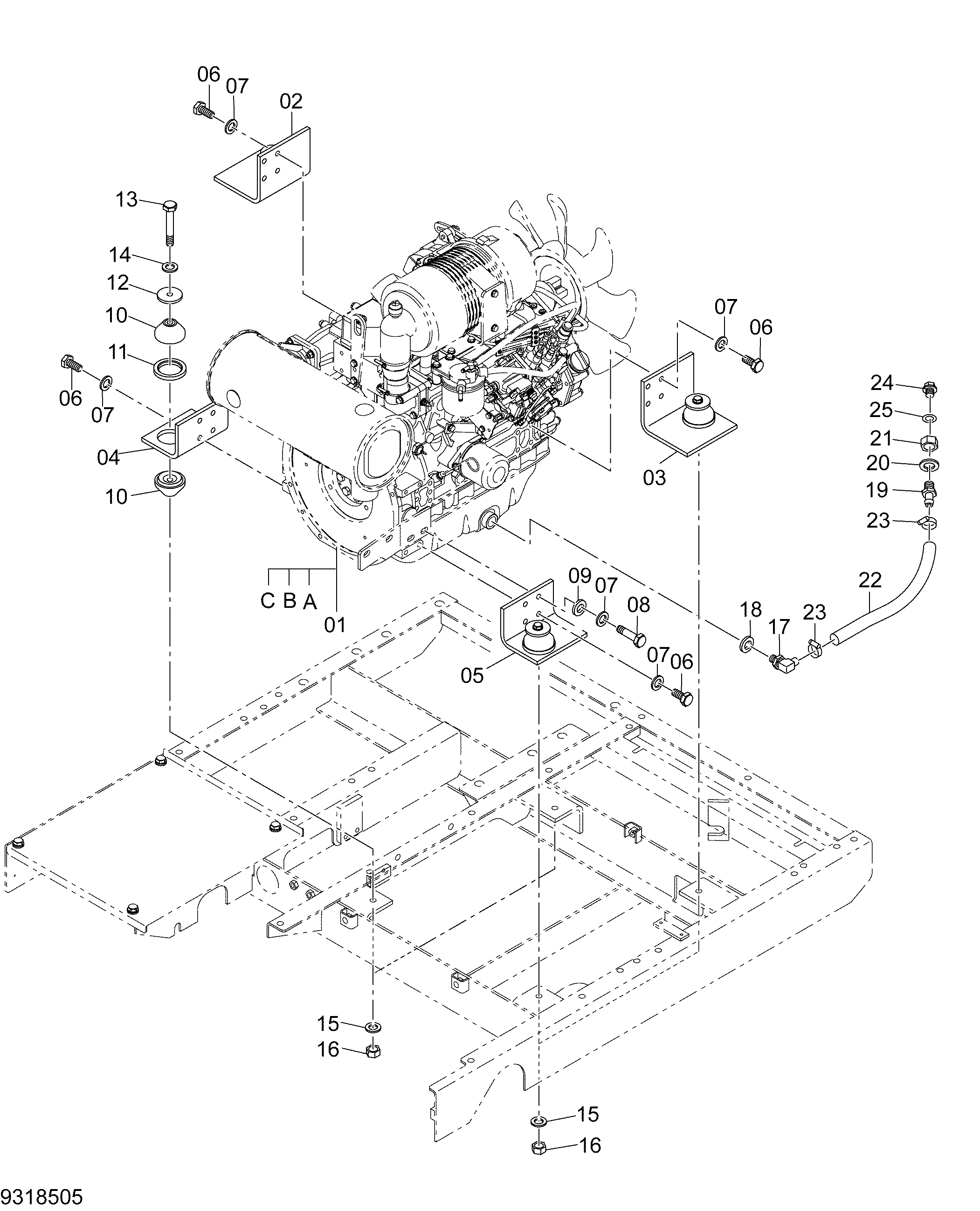 Схема Двигатель HITACHI FCS410MS