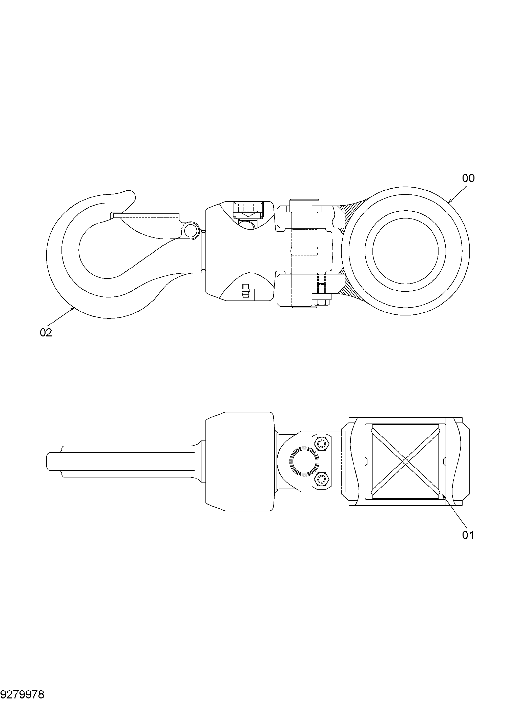Схема Крюк HITACHI ZX200-3