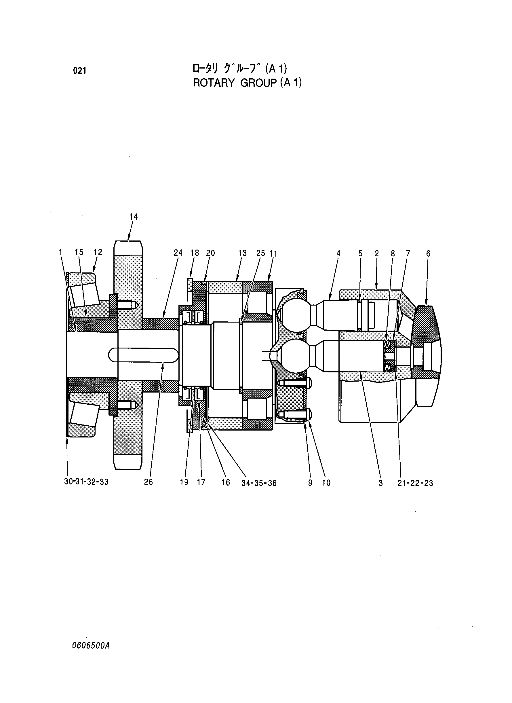Схема Поворотный группа (A1) HITACHI KH180-3