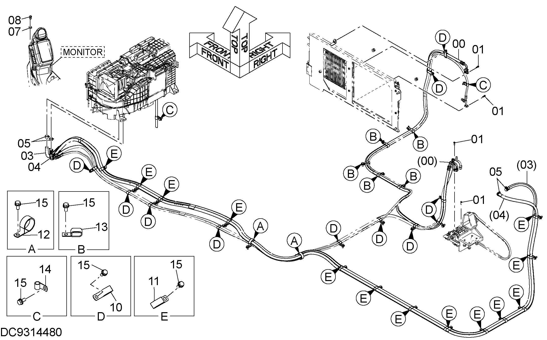 Схема Кондиционер (2) HITACHI ZX870LC-5B
