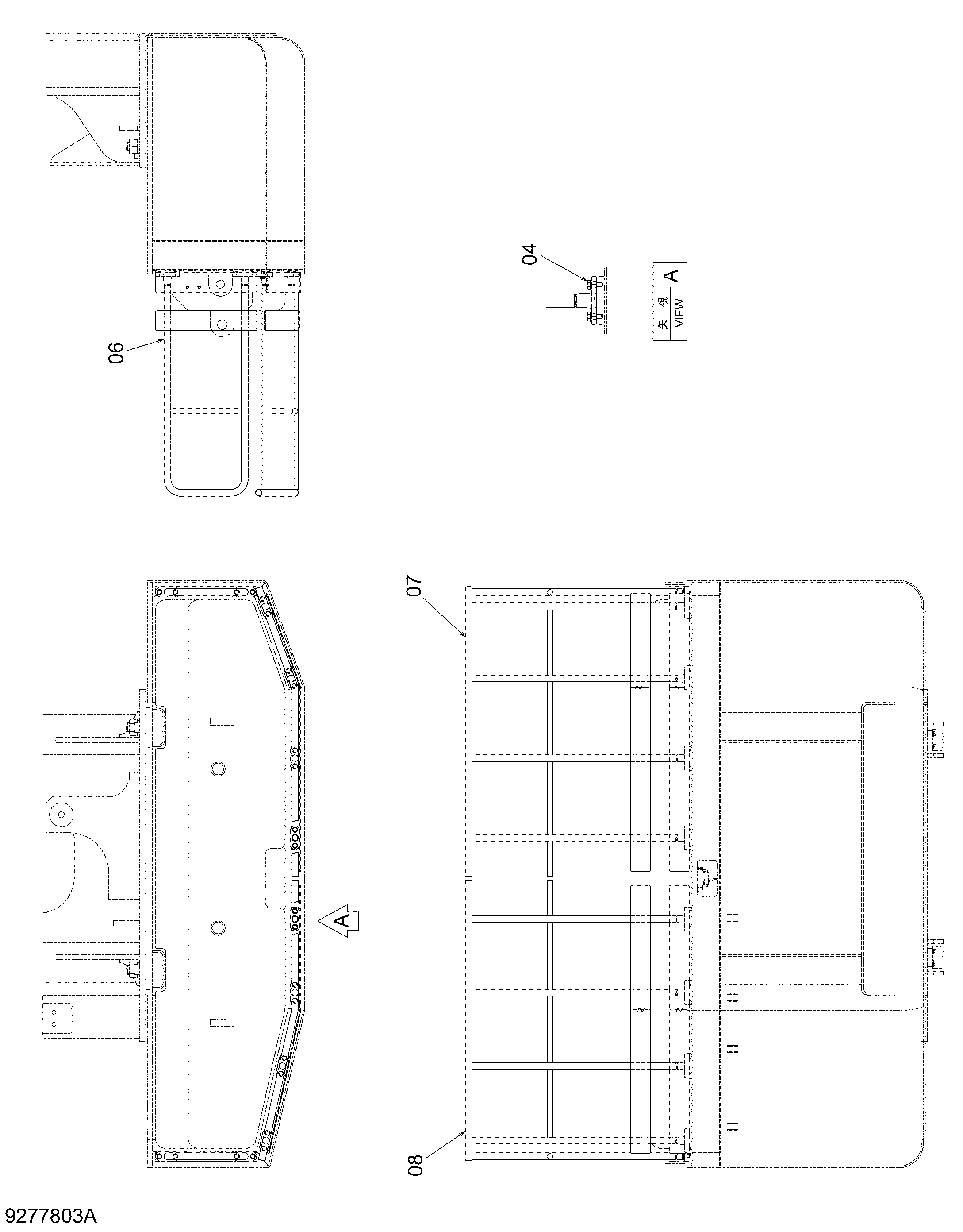 Схема Поручень (сегментатионал противовес) HITACHI ZX470H-3