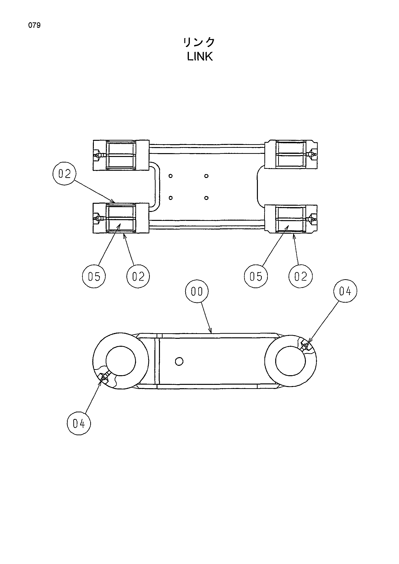 Схема Тяга ковша HITACHI EX140US-5