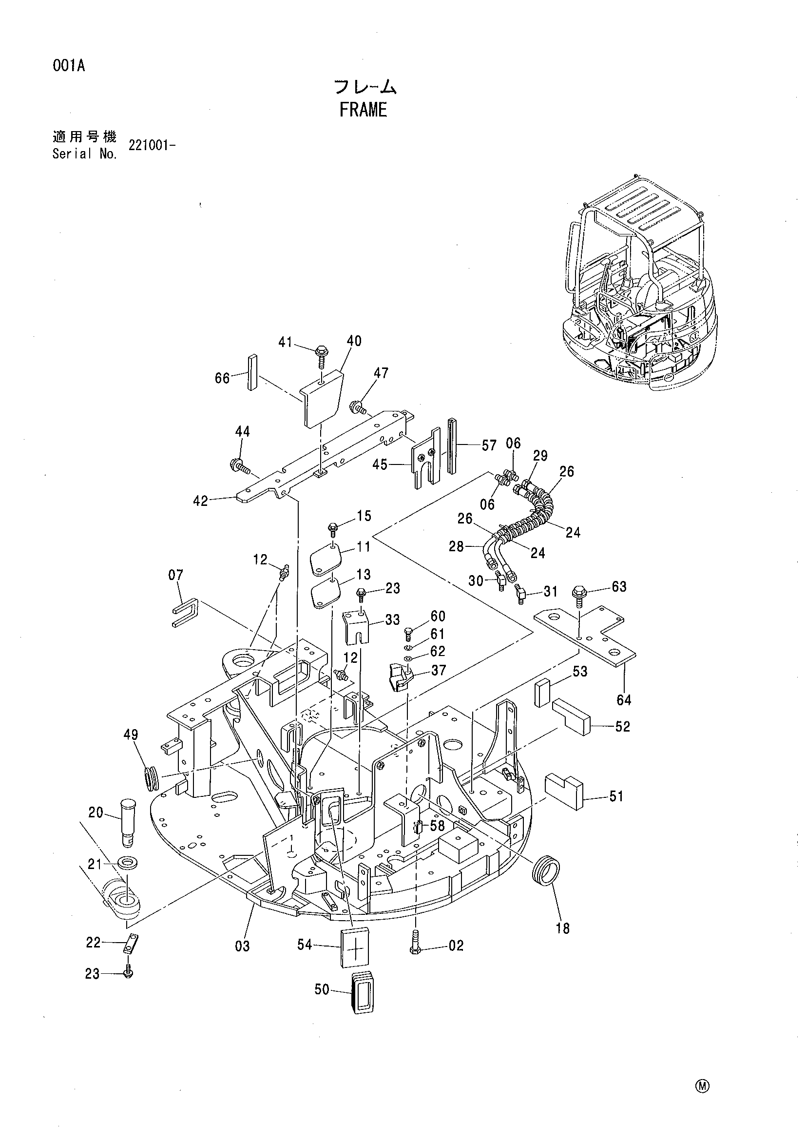 Схема Рама HITACHI ZX27U