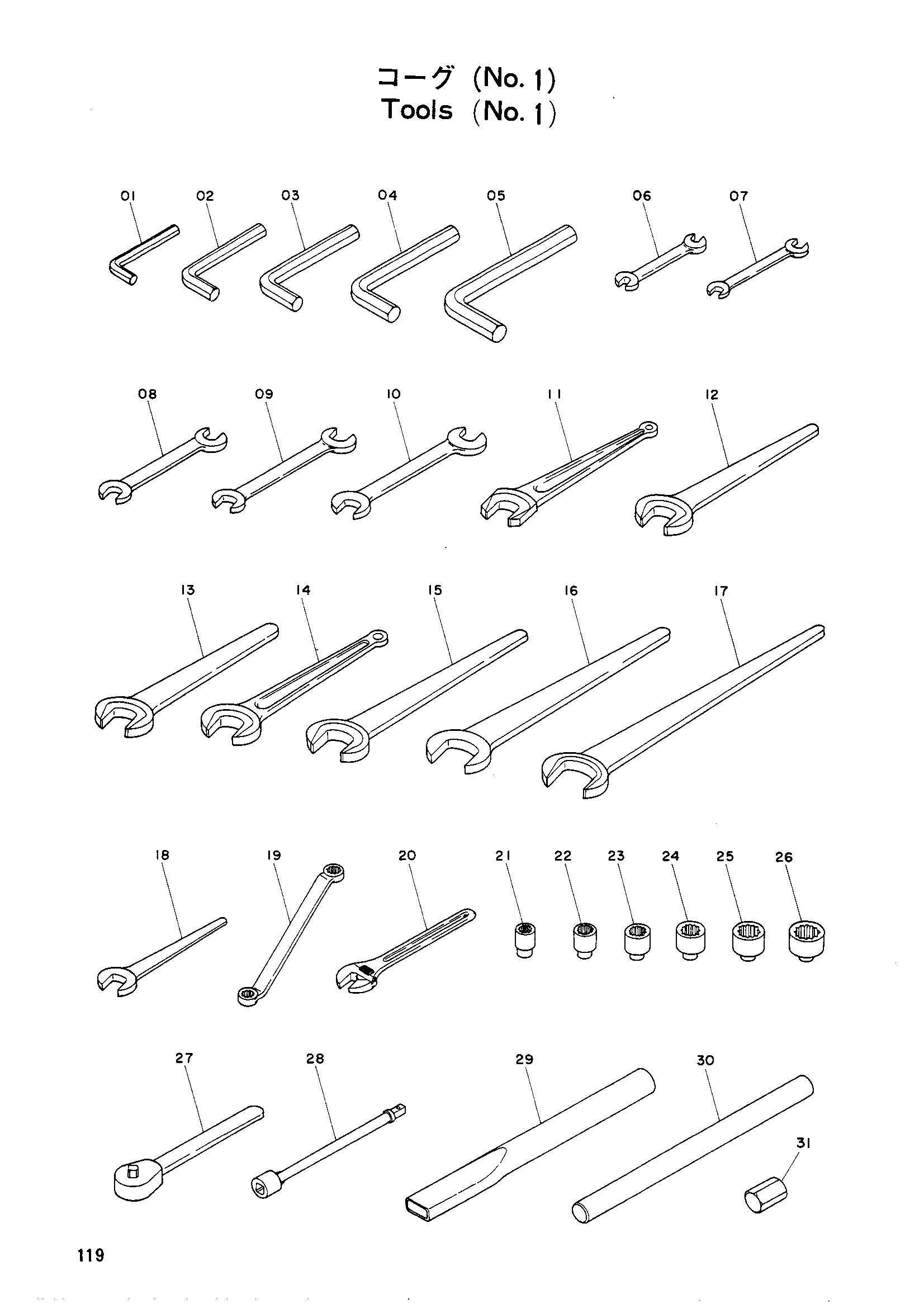 Схема Инструменты (NO.1) HITACHI UH07-3