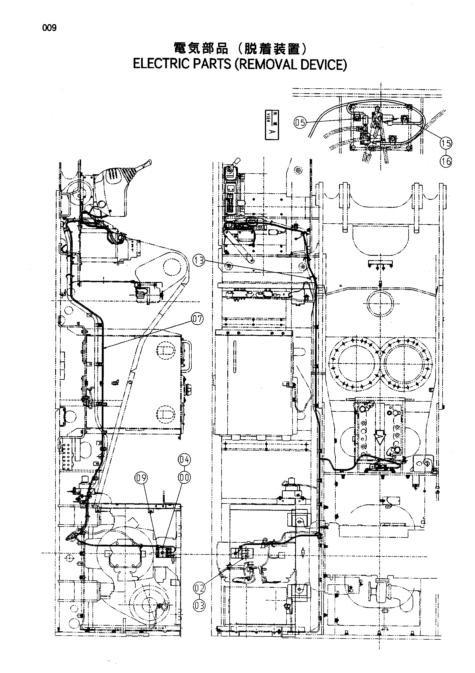 Схема Электрооборудование (снятие устройство) HITACHI EX800H-5