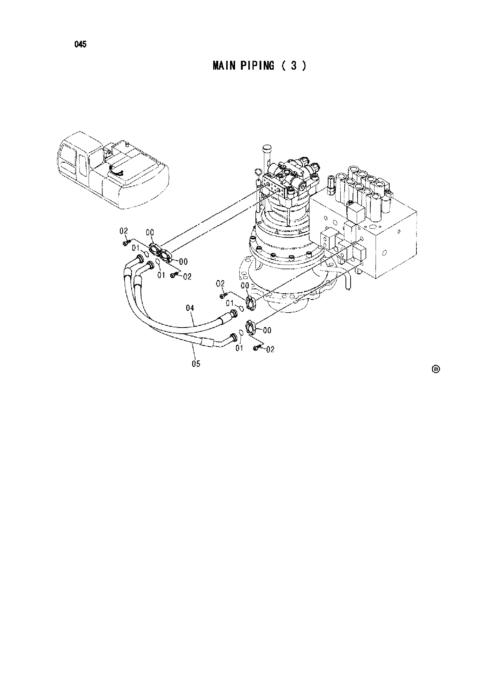 Схема Основные гидролинии ( 3 ) HITACHI IZX210F