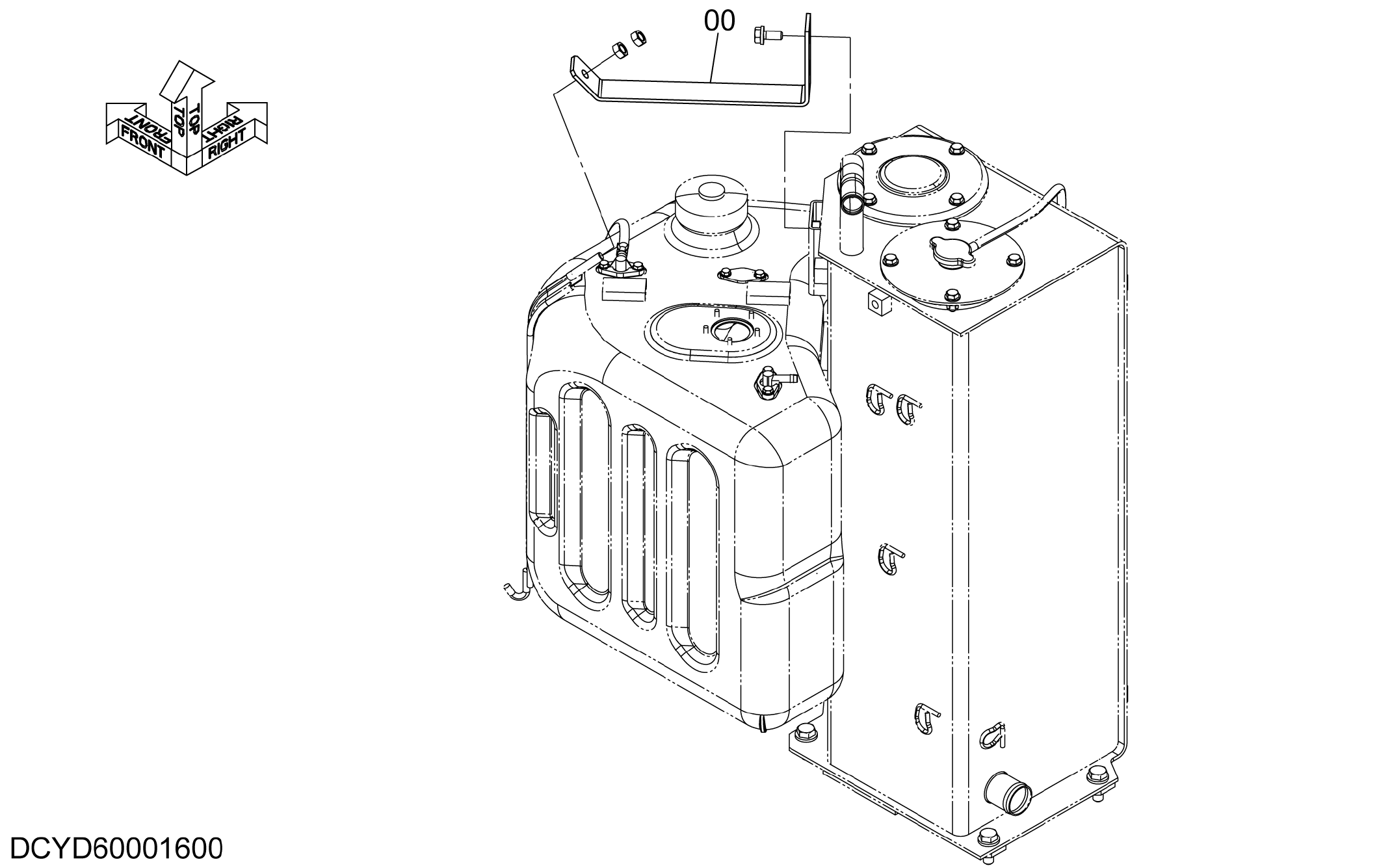 Схема Без топливоподкачивающий насос детали HITACHI ZX40U-5A