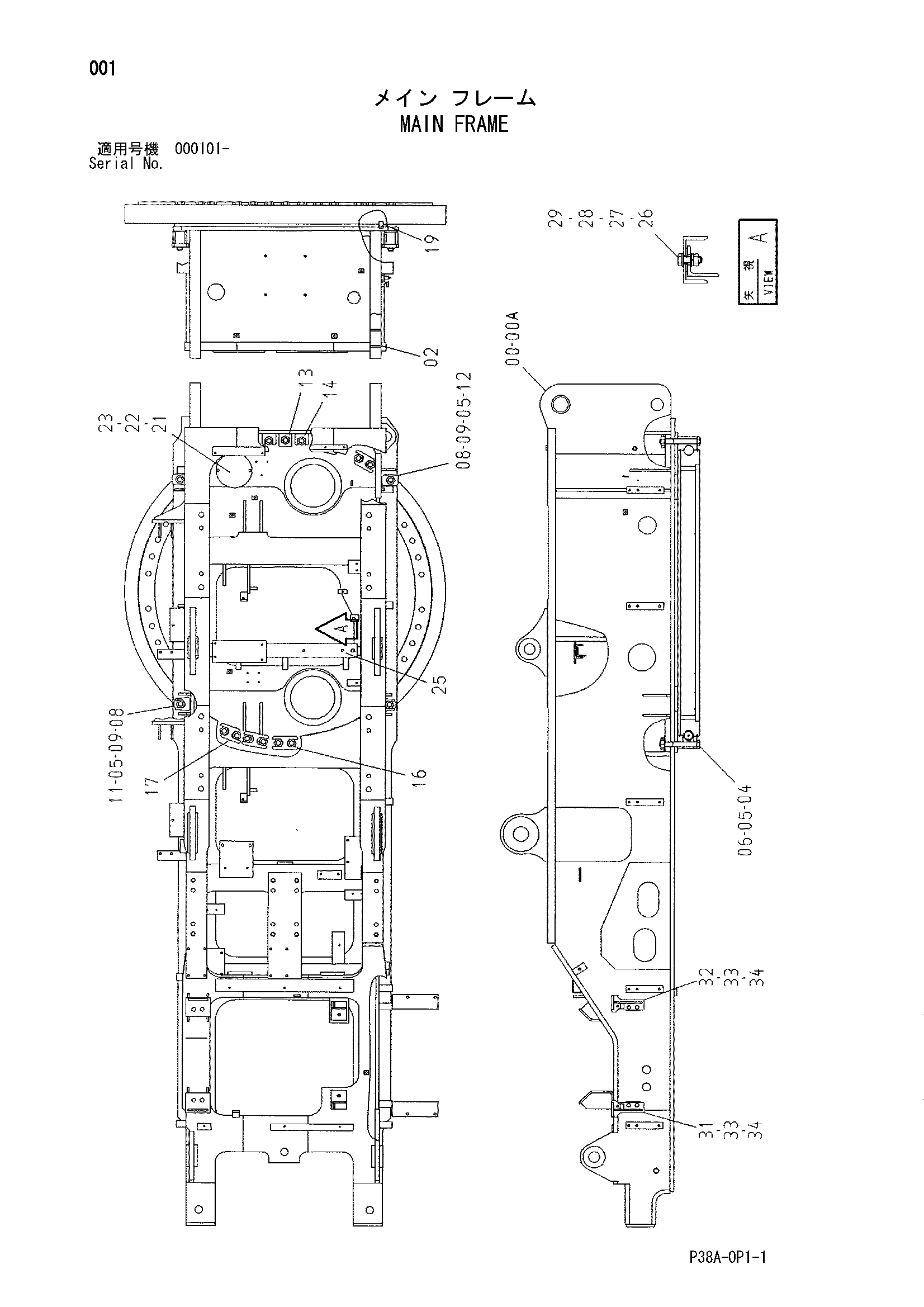Схема Основной рама HITACHI CX1200W