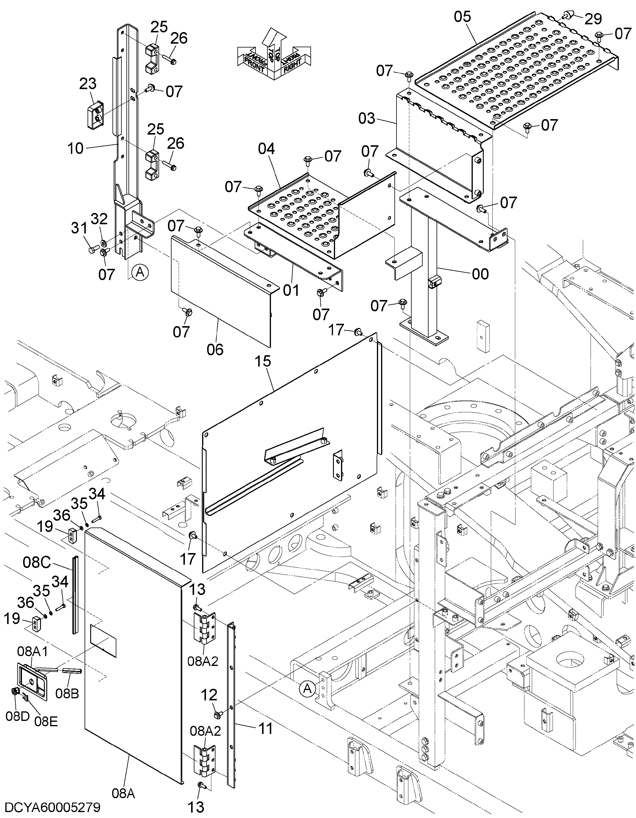 Схема Центральный валк (2) HITACHI ZX870H-5G
