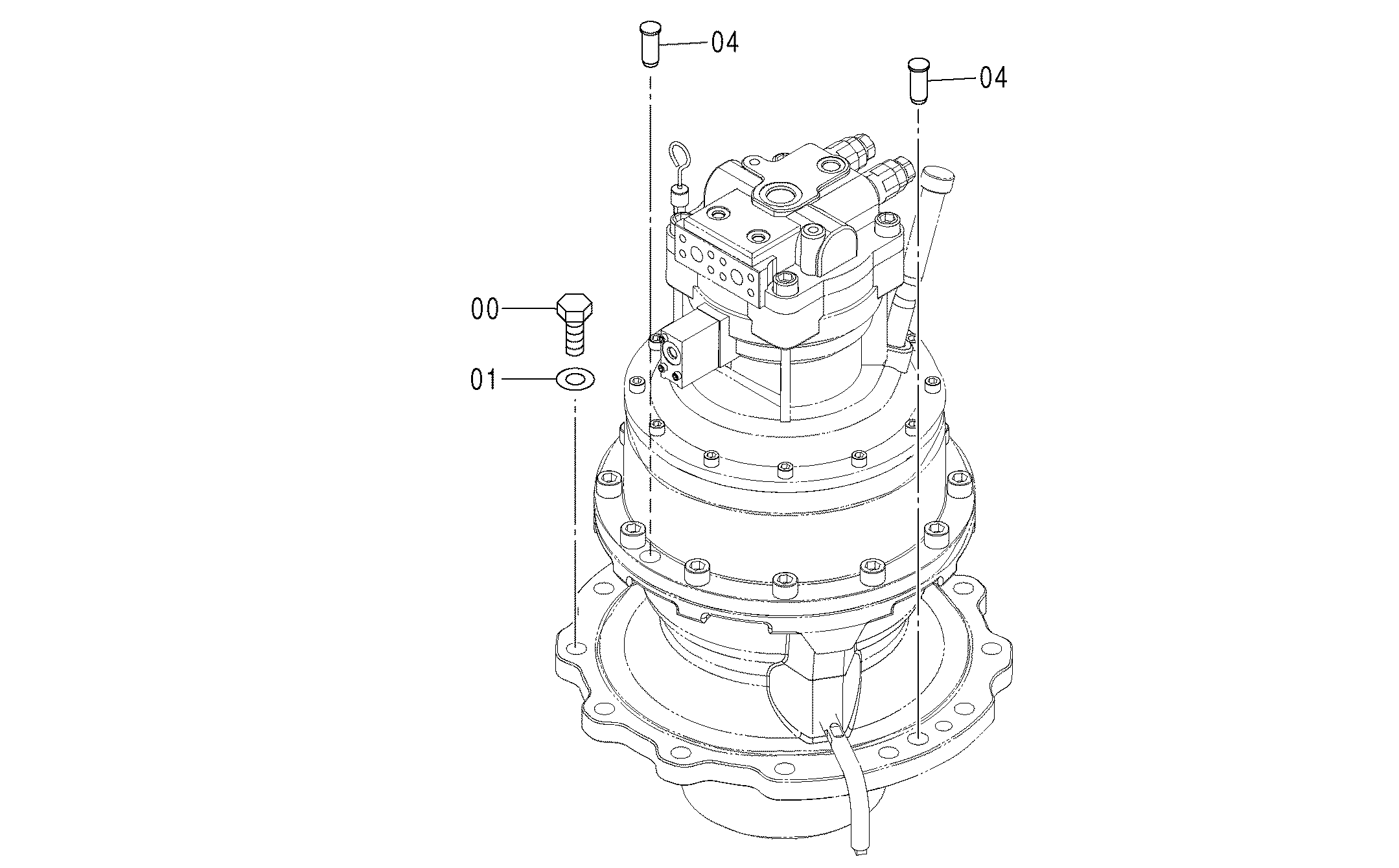 Схема Опора механизма поворота HITACHI ZX350LCH-3G