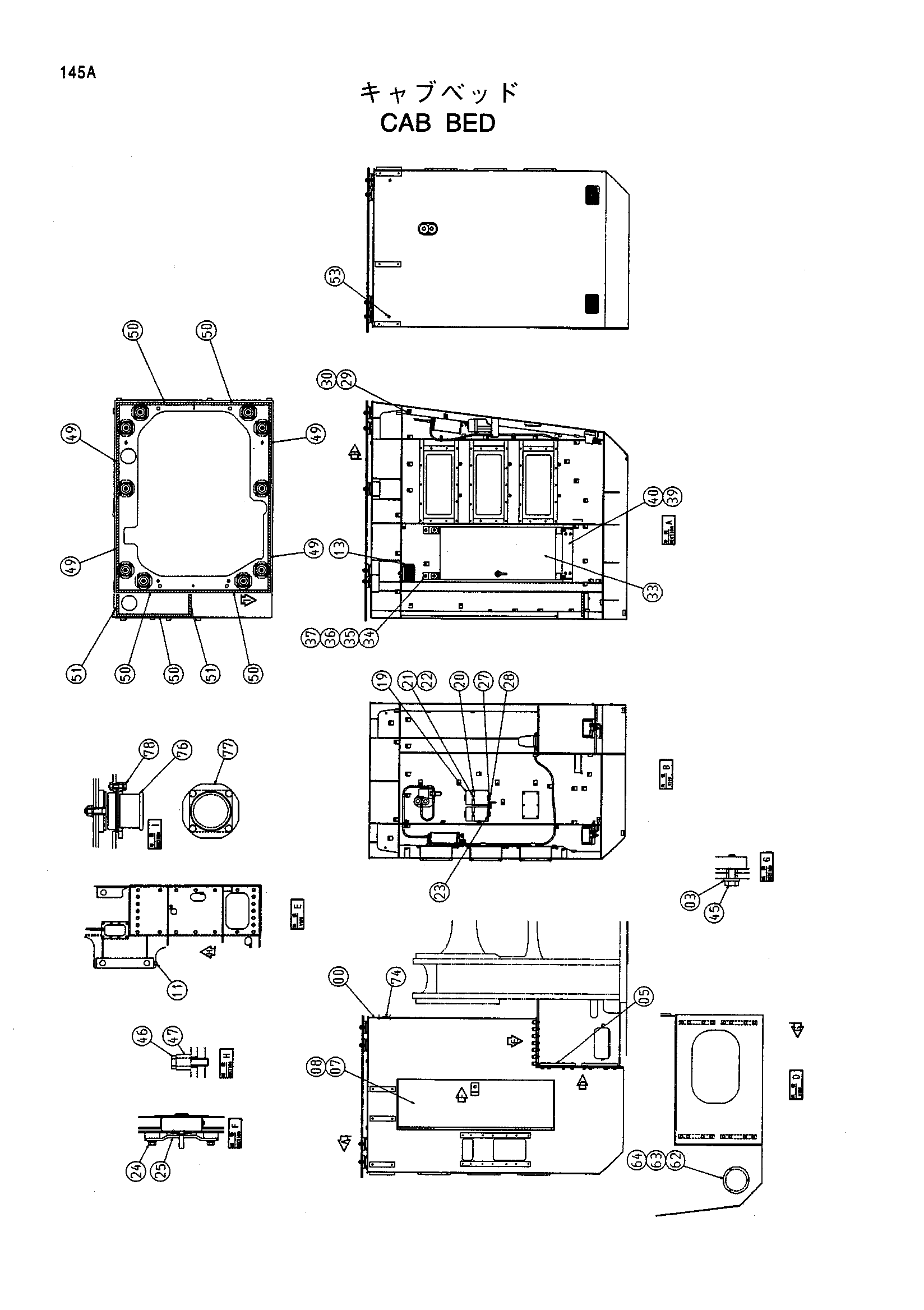 Схема Кабина платформа HITACHI EX2500-5
