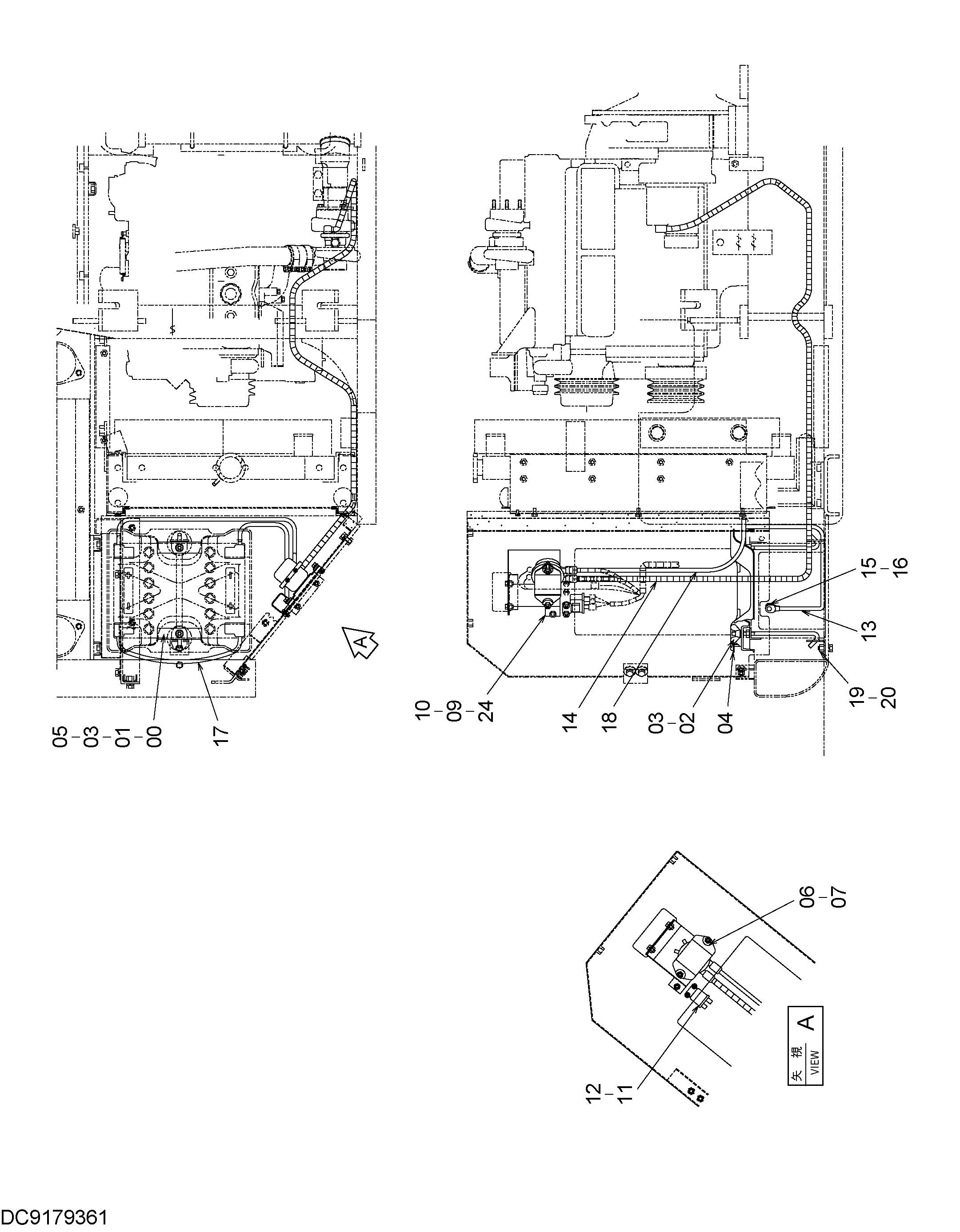 Схема Электрооборудование (3) HITACHI EX90L-5