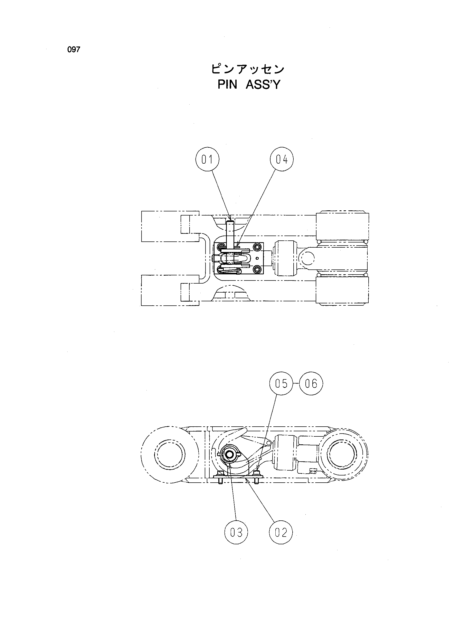 Схема Палец в сборе HITACHI ZX225USR