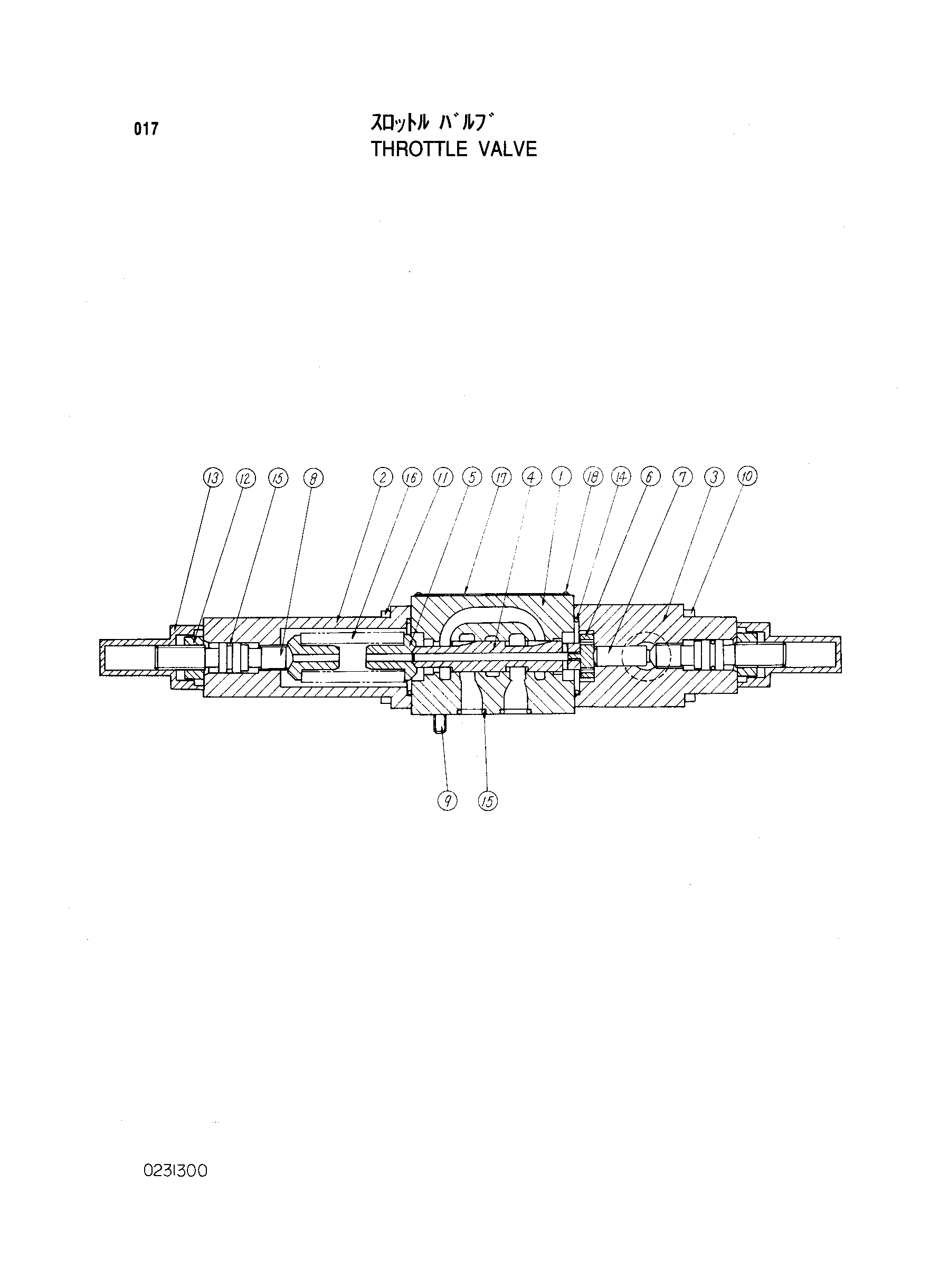 Схема Тхроттле клапан HITACHI KH180-3