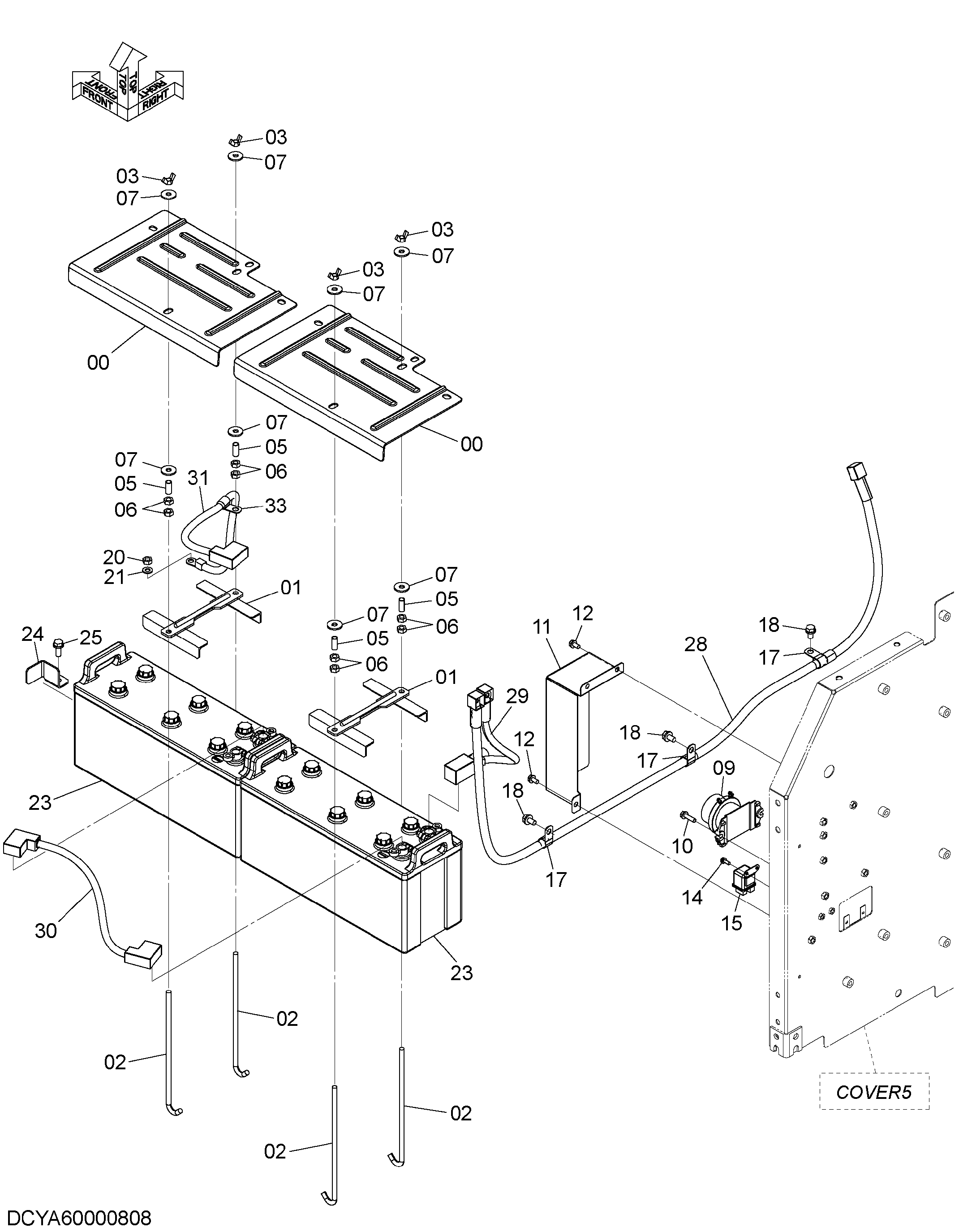 Схема Электрооборудование (1)(колд дистрикт) HITACHI ZX250LCN-5B