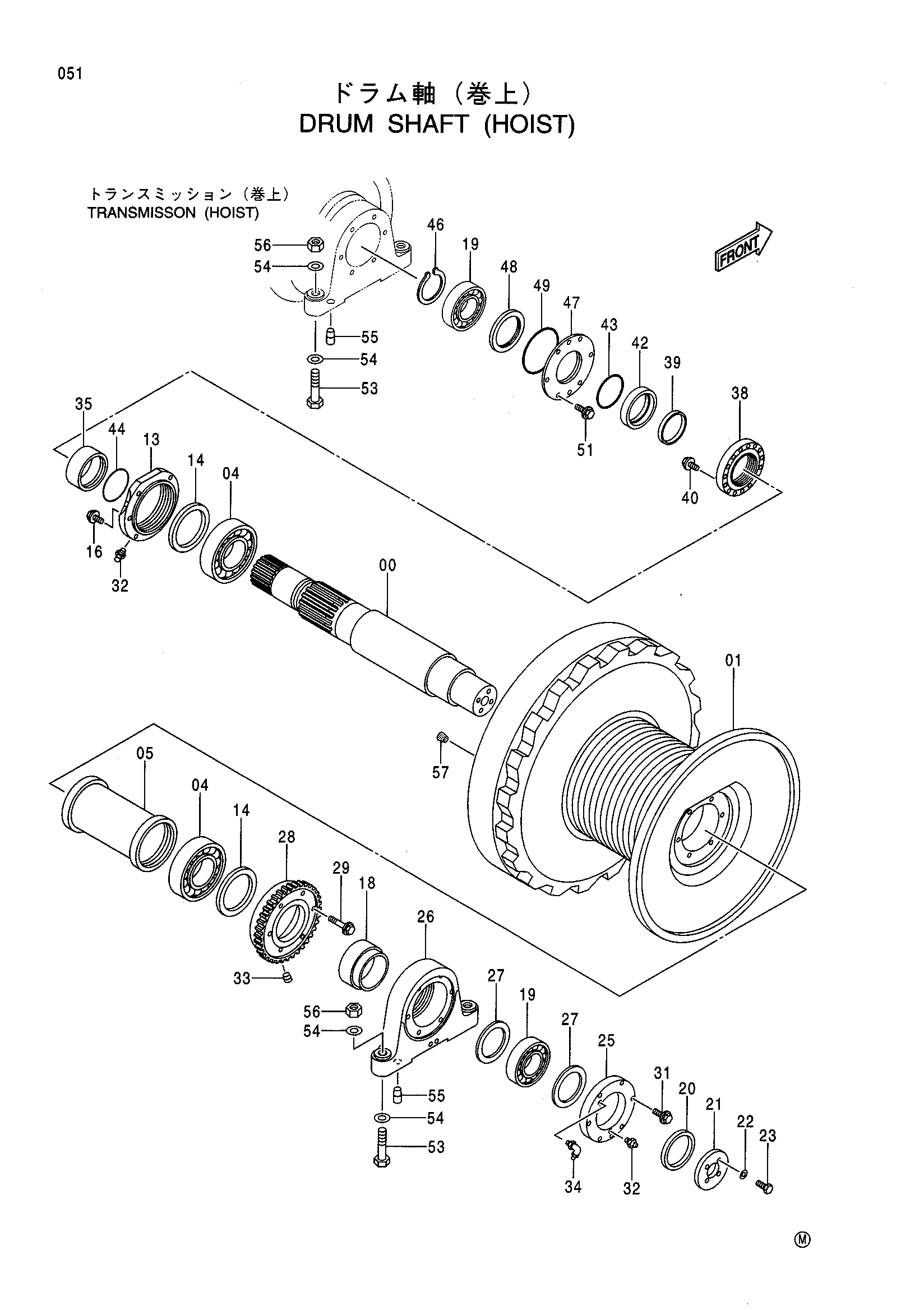 Схема Барабан вал (подъёмный механизм) HITACHI CX1100