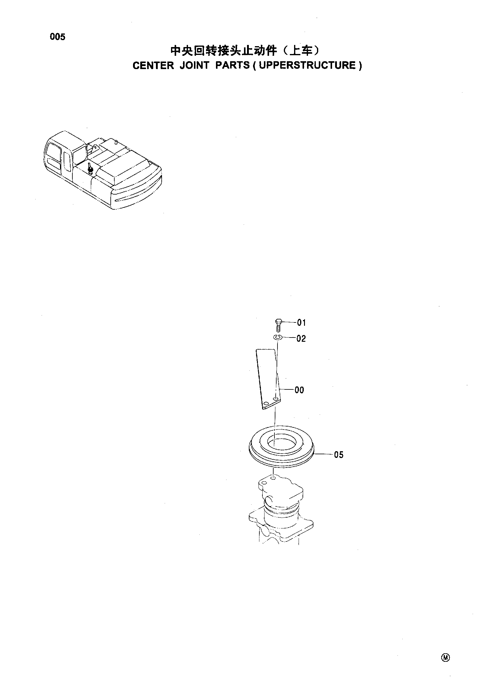 Схема CENTER JOINT PARTS ( UPPERSTRUCTURE ) HITACHI ZX330-HHE