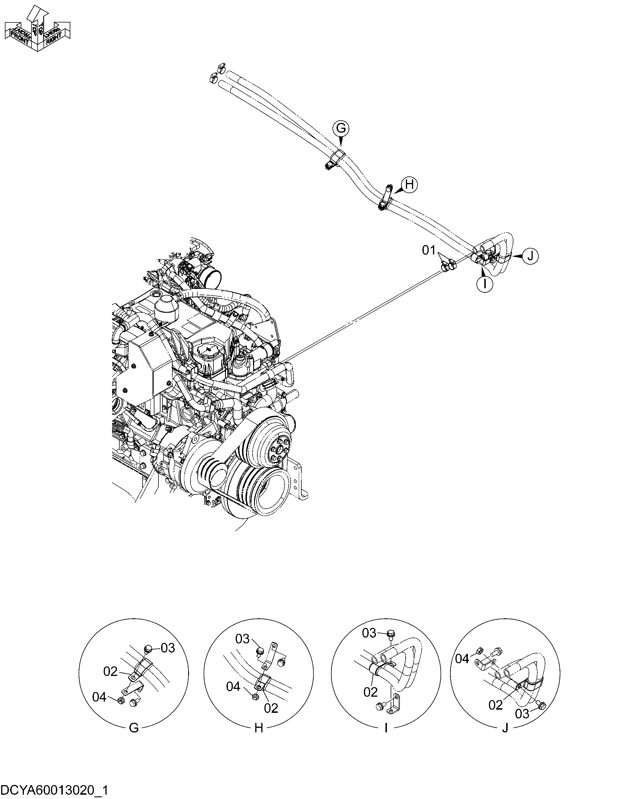 Схема Кондиционер детали (1) HITACHI ZW250-5B