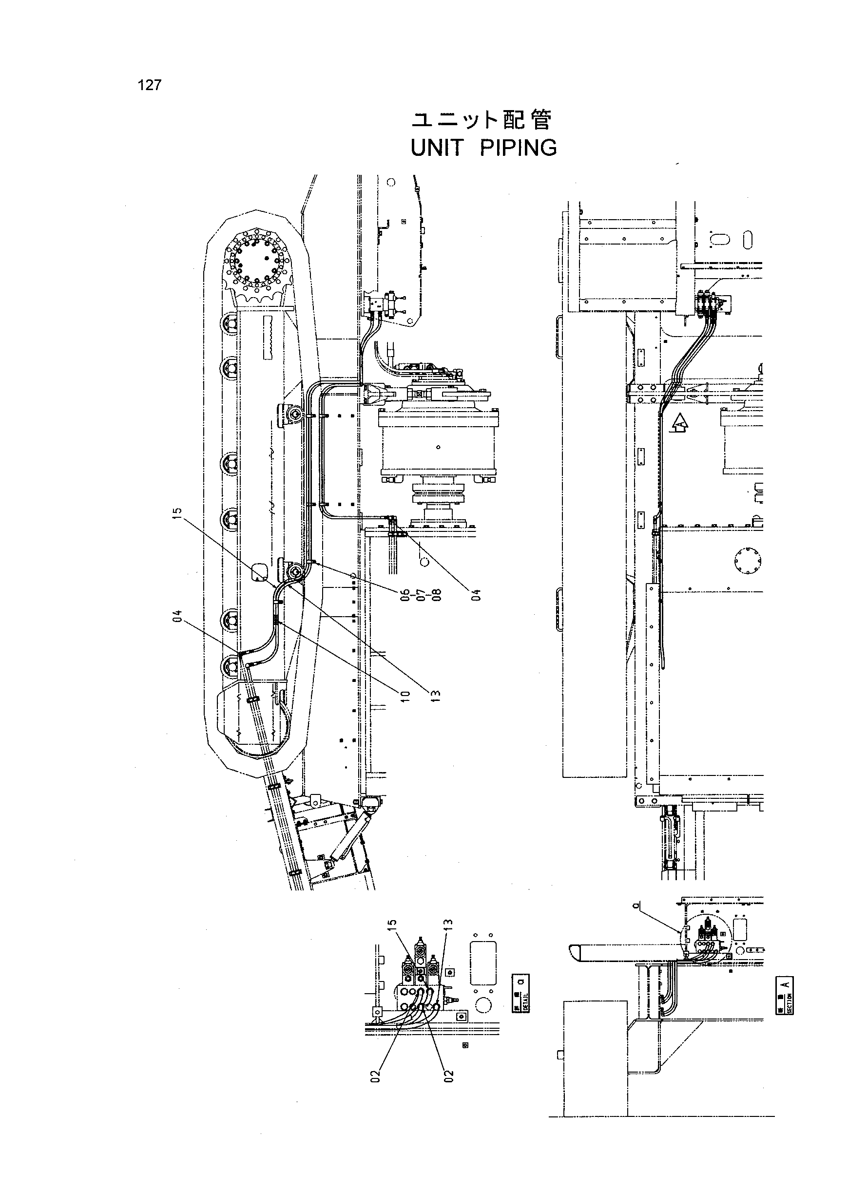 Схема Блок трубопроводы HITACHI HR1200SG