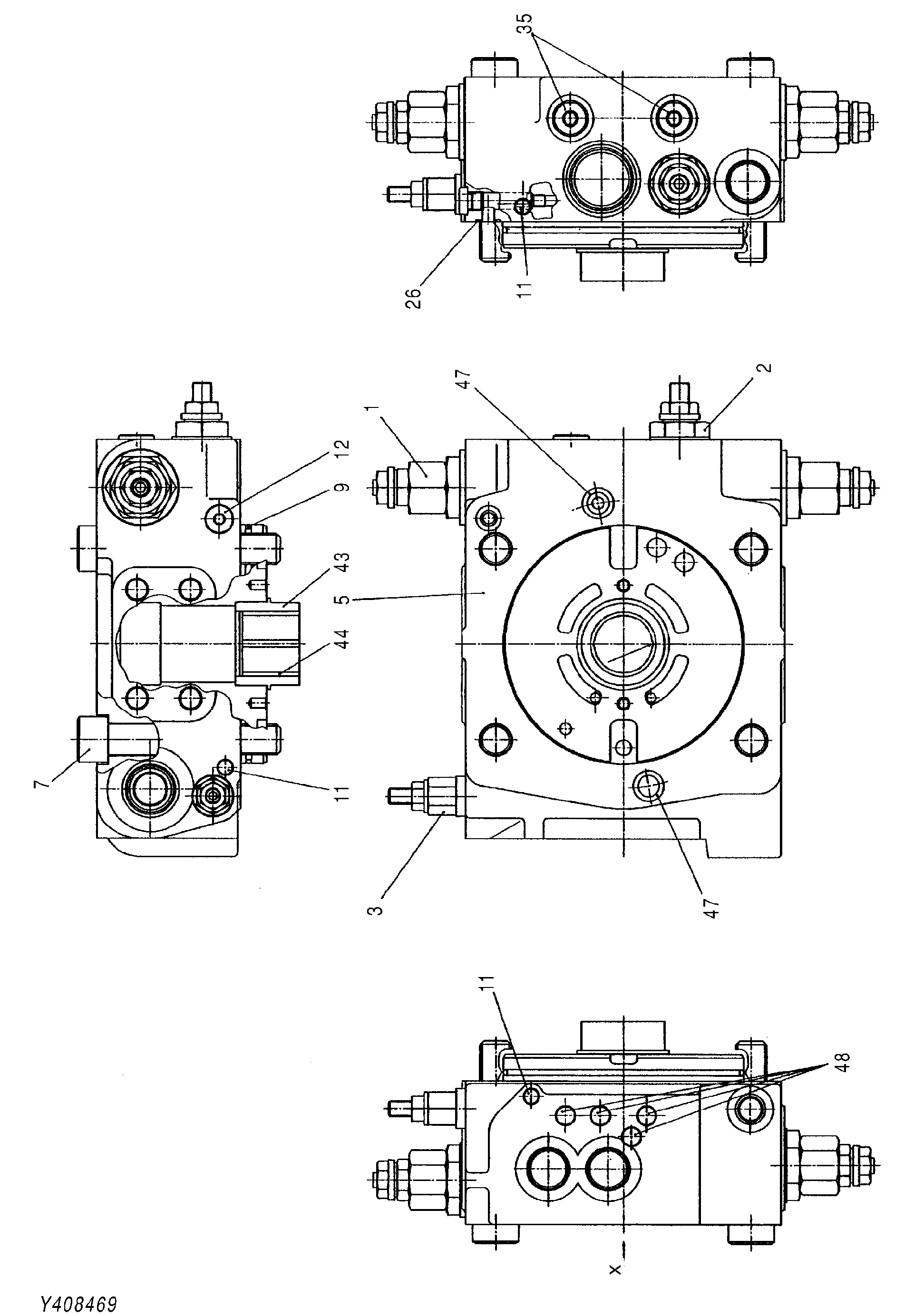 Схема Крышка деталь HITACHI EG65R-3