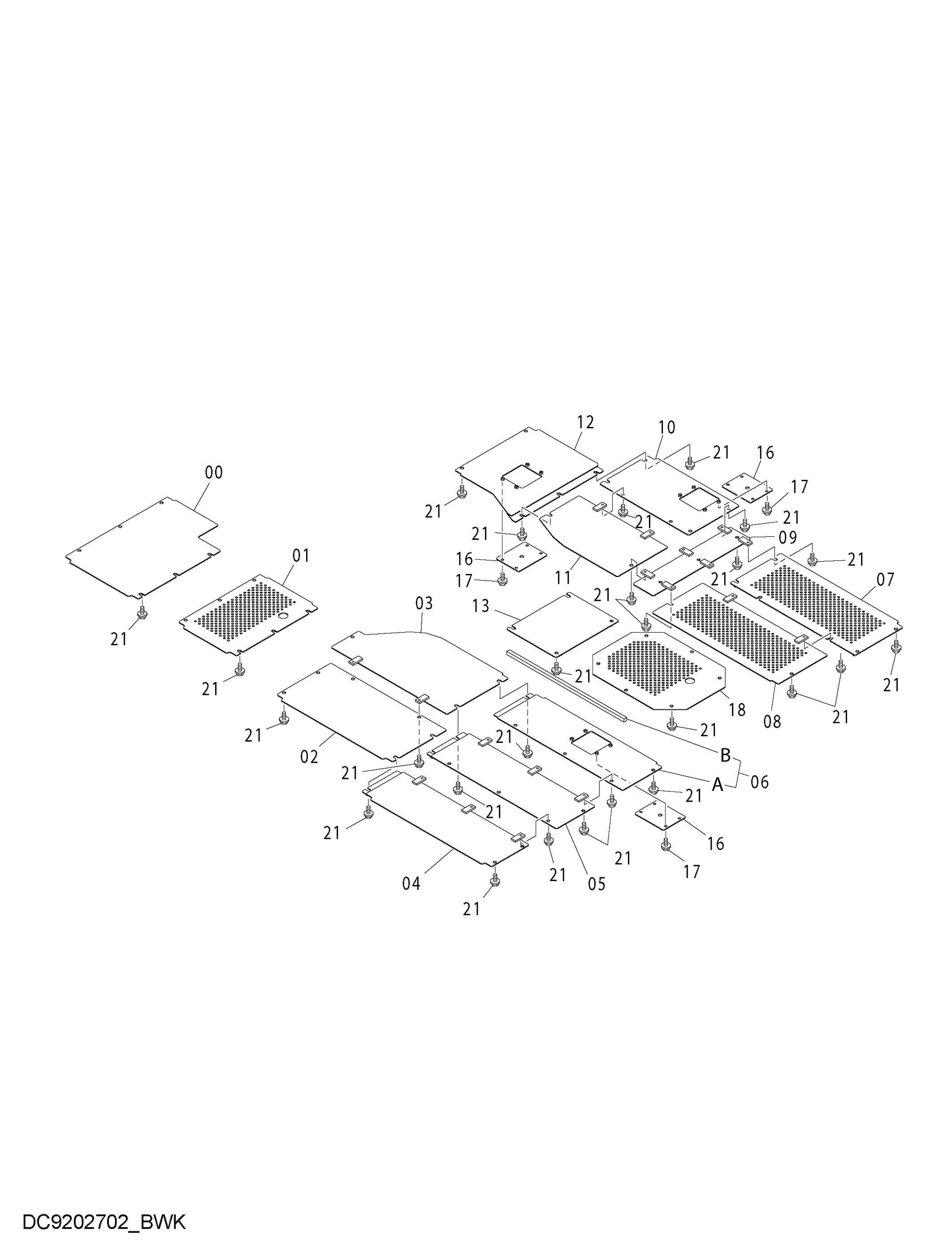 Схема Нижняя защита HITACHI ZX250K-3G