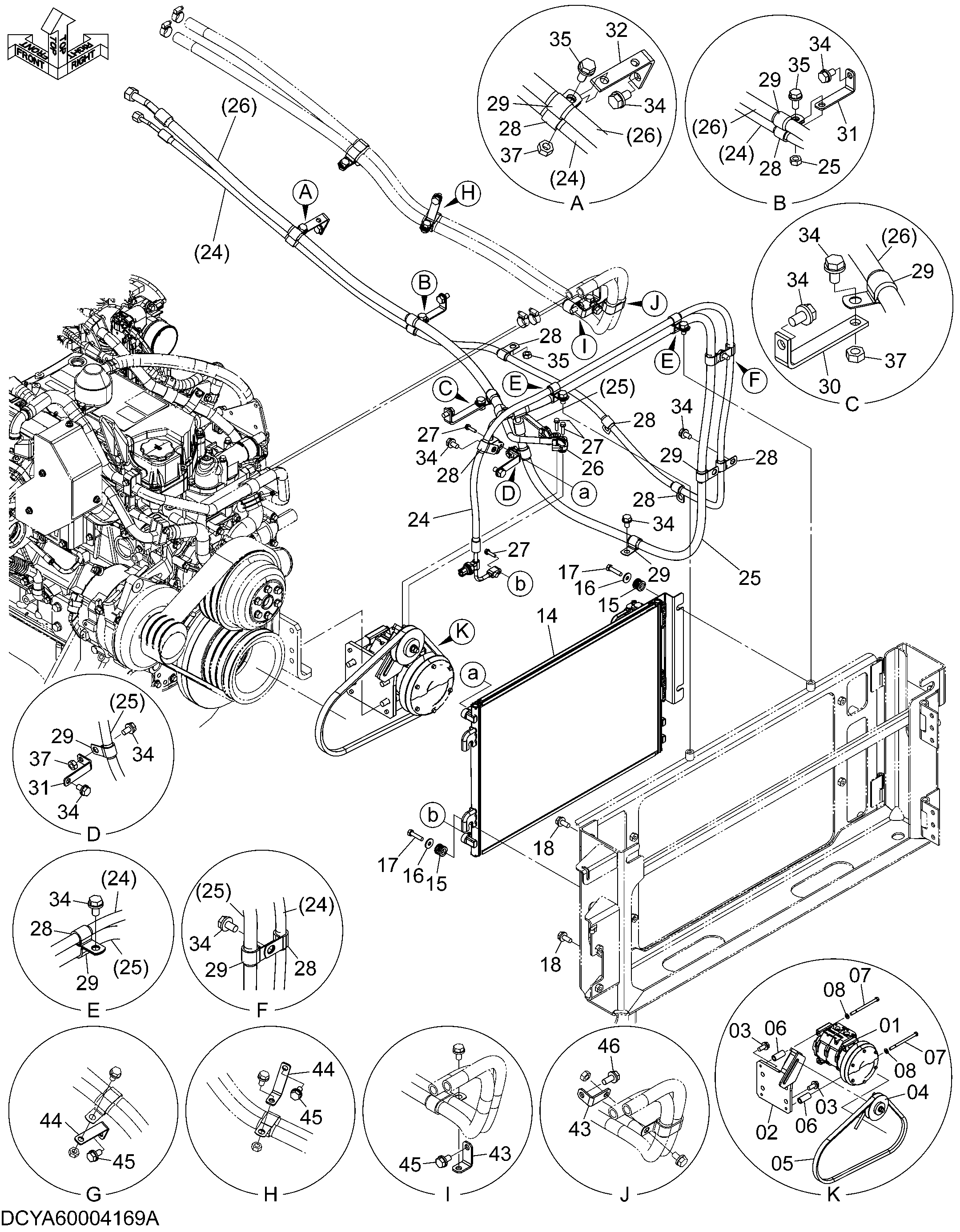 Схема Кондиционер (2) HITACHI ZW250-5B