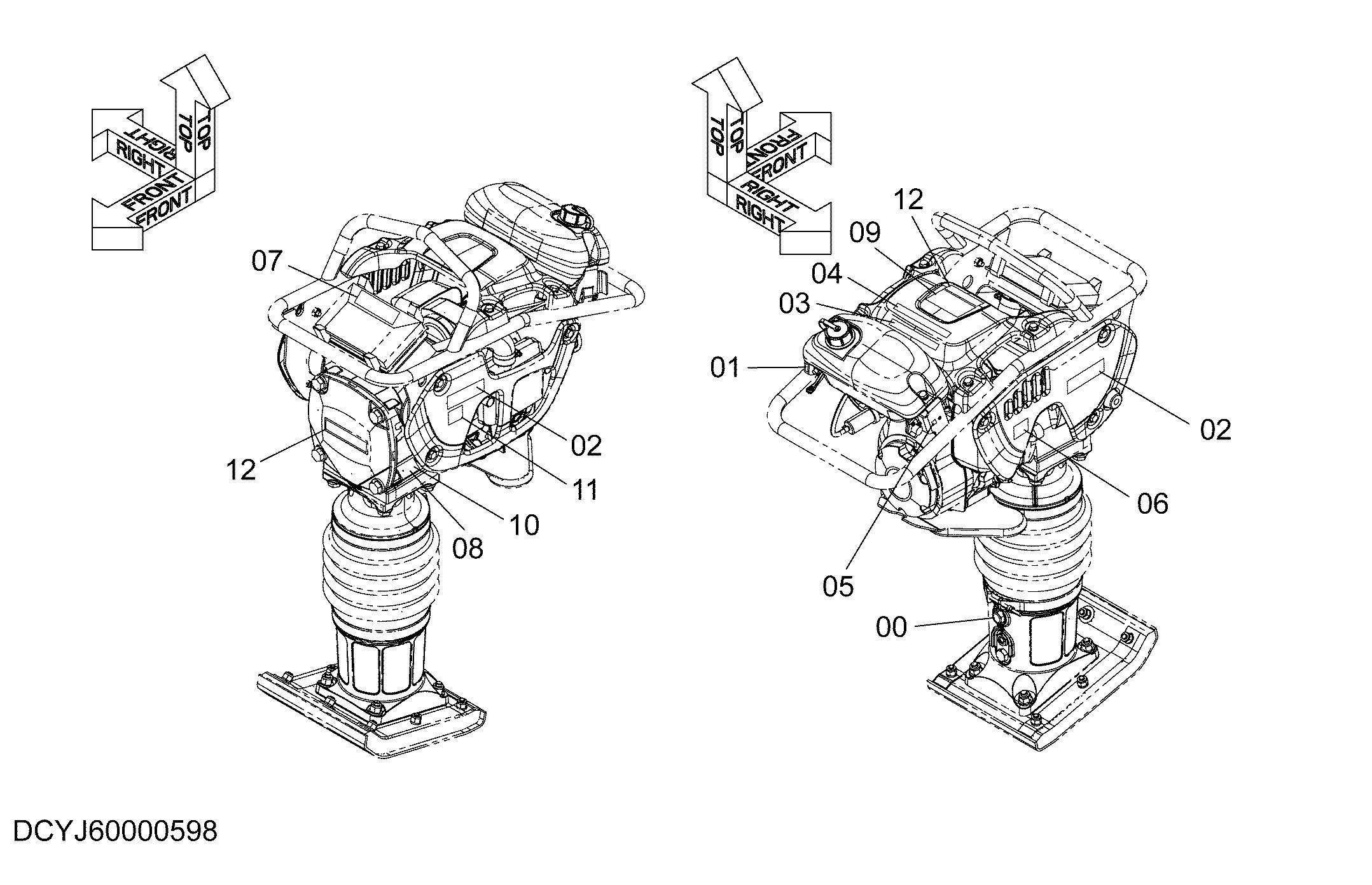 Схема Информационная табличка HITACHI ZV75R