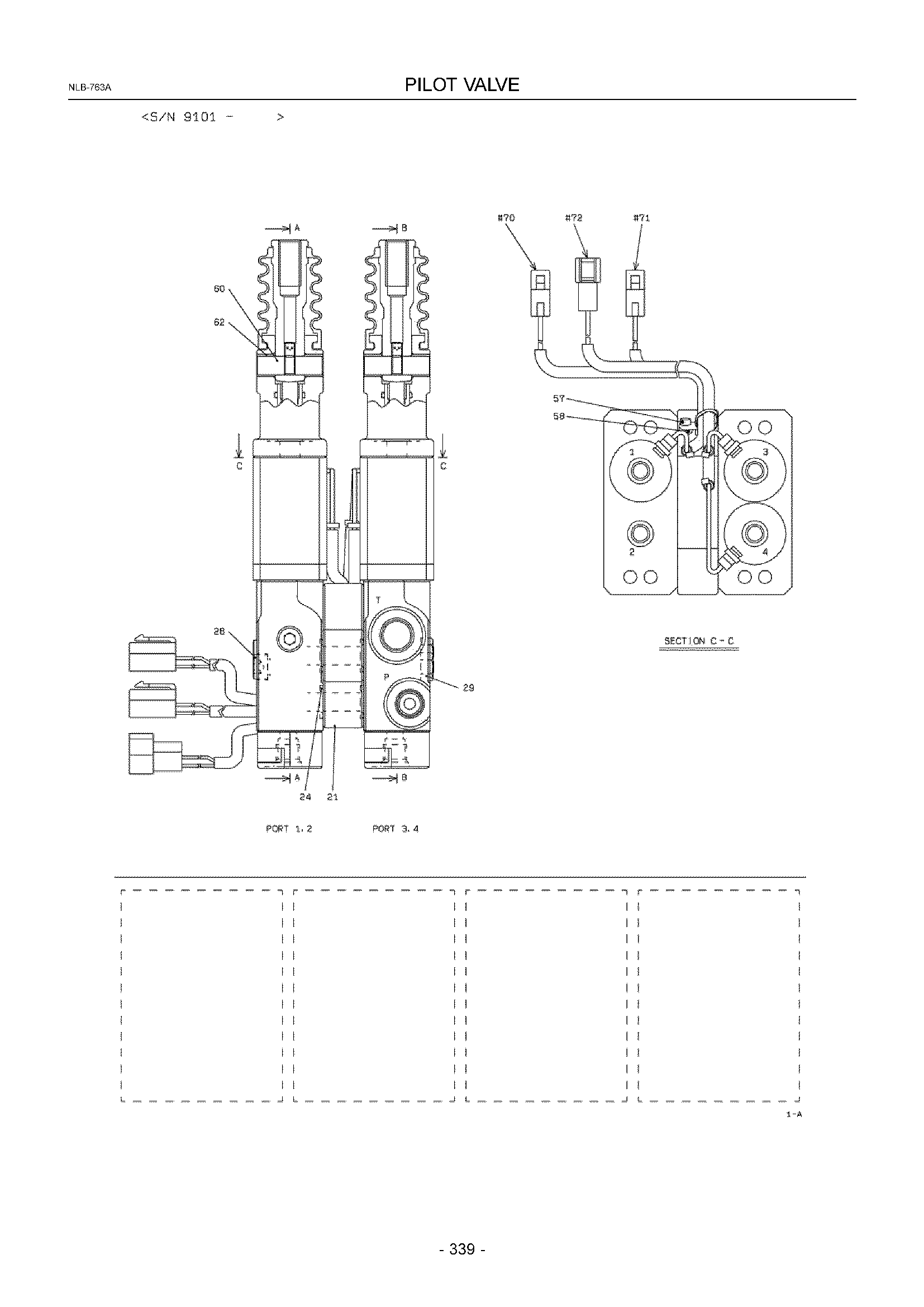 Схема Пилотный клапан HITACHI ZW550