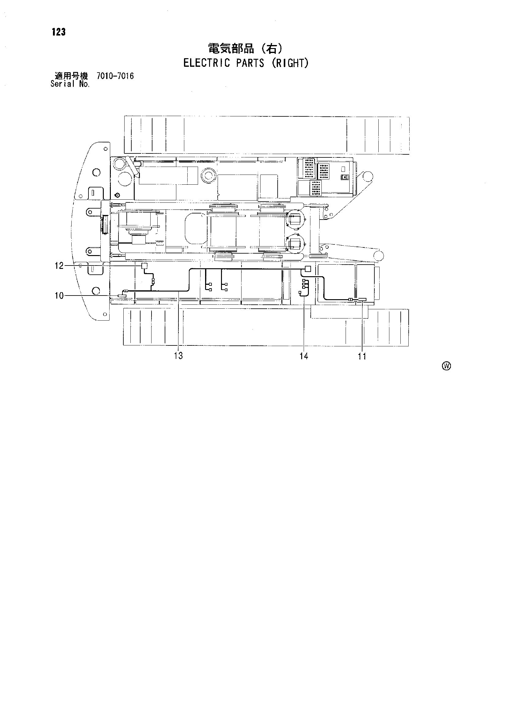 Схема Электрооборудование (правый) HITACHI SCX1200-2