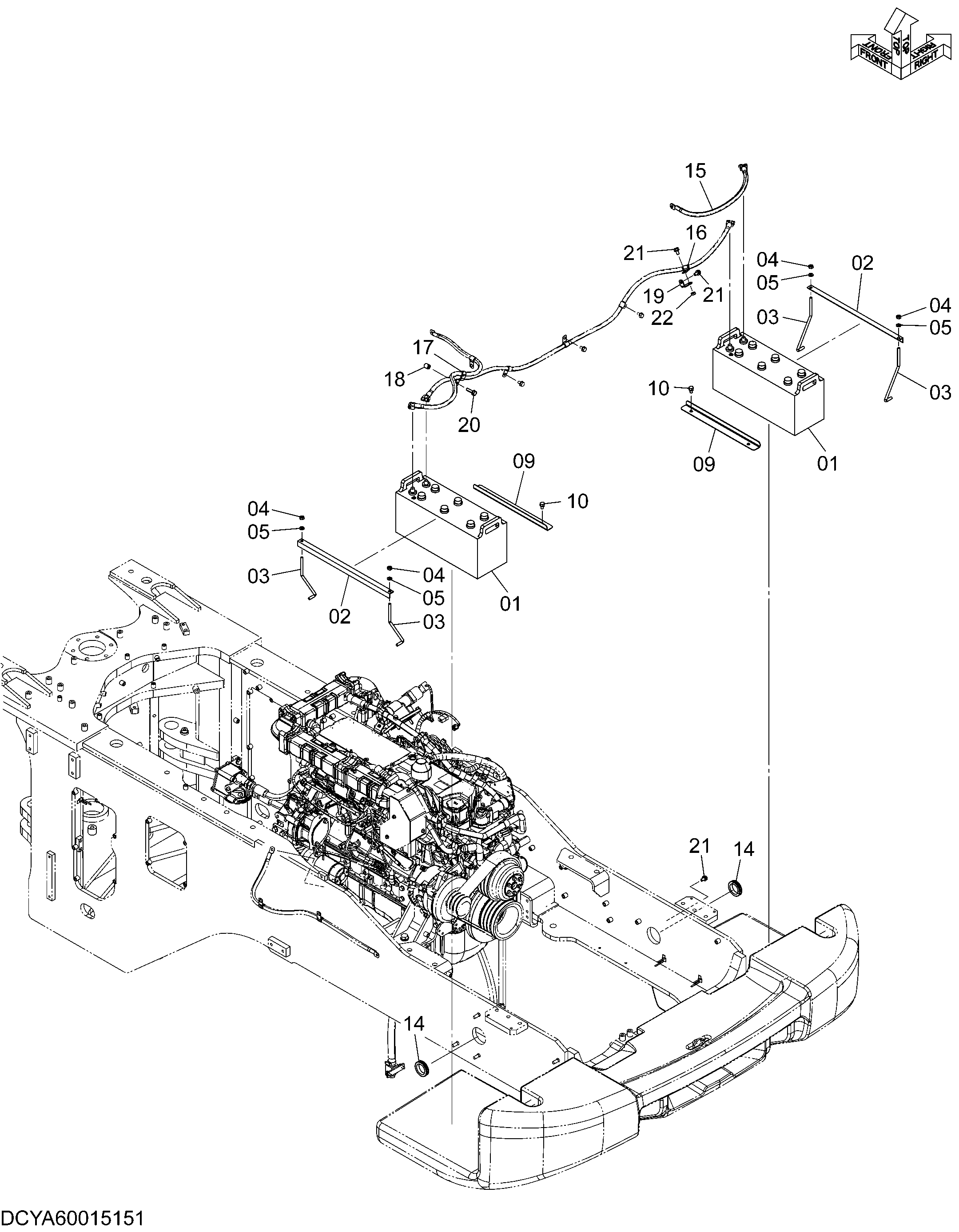 Схема Аккумулятор HITACHI ZW250-5B