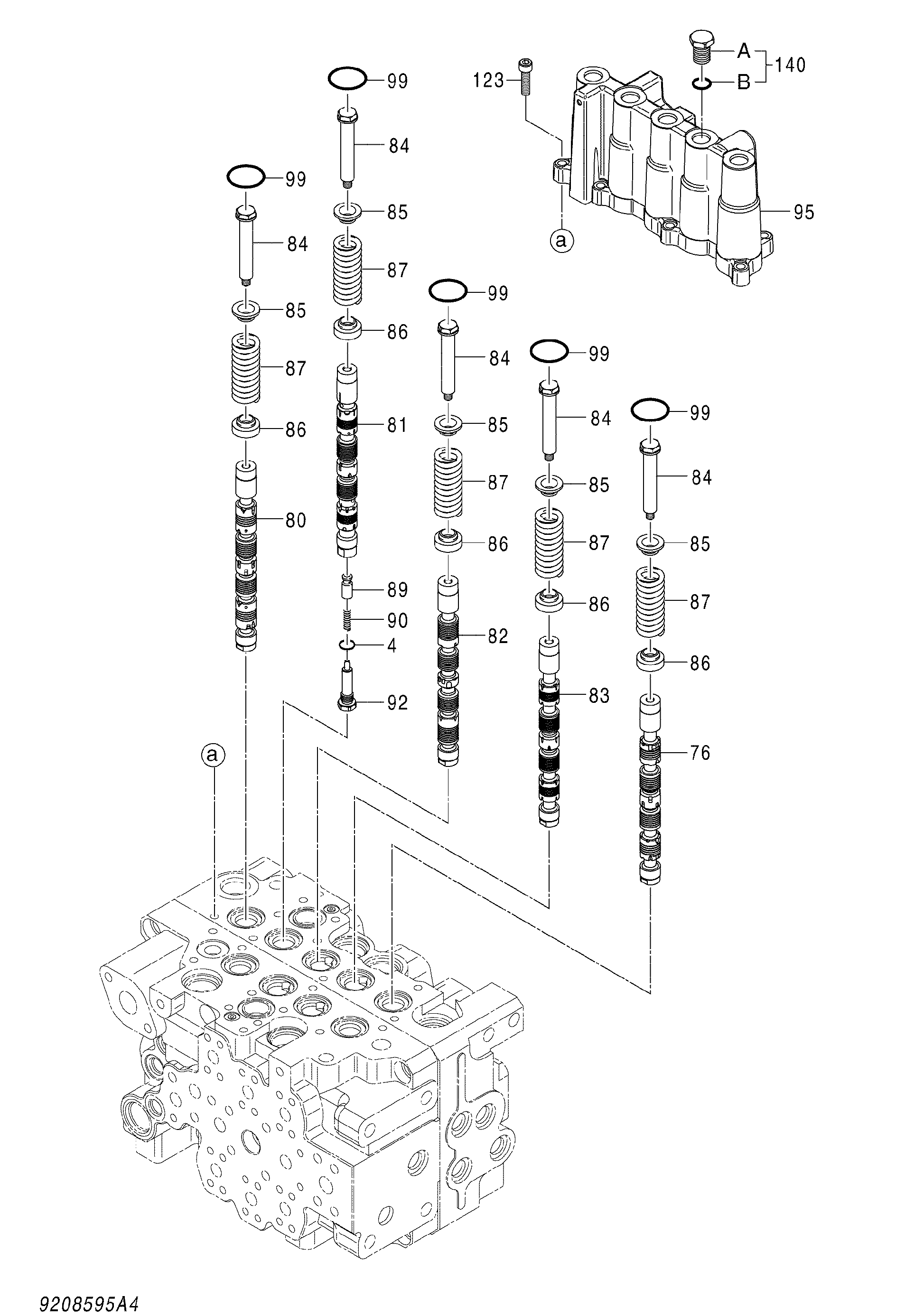 Схема Гидрораспределитель (4/8) HITACHI ZX160