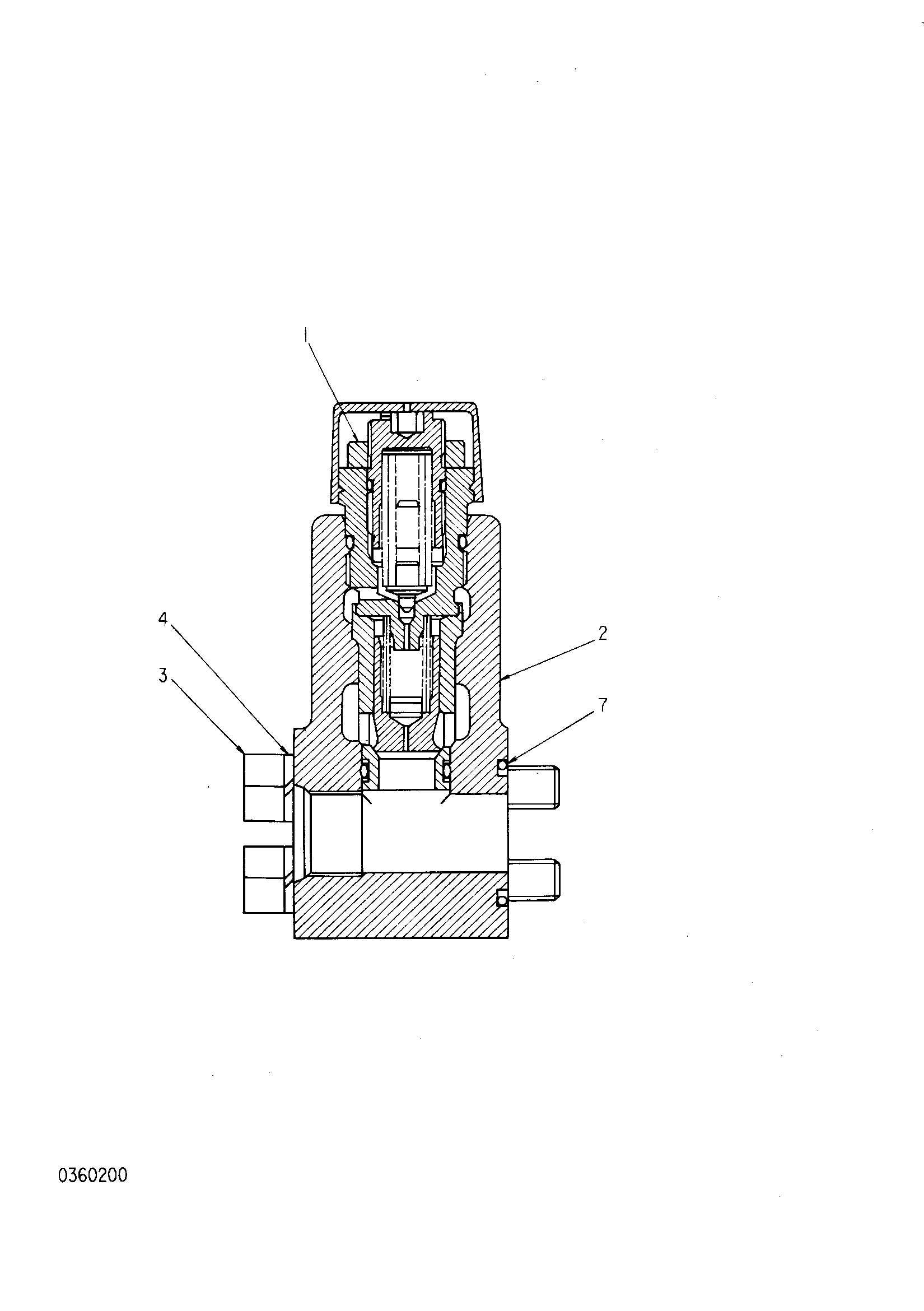 Схема Предохранительный клапан HITACHI KH125-3(D)