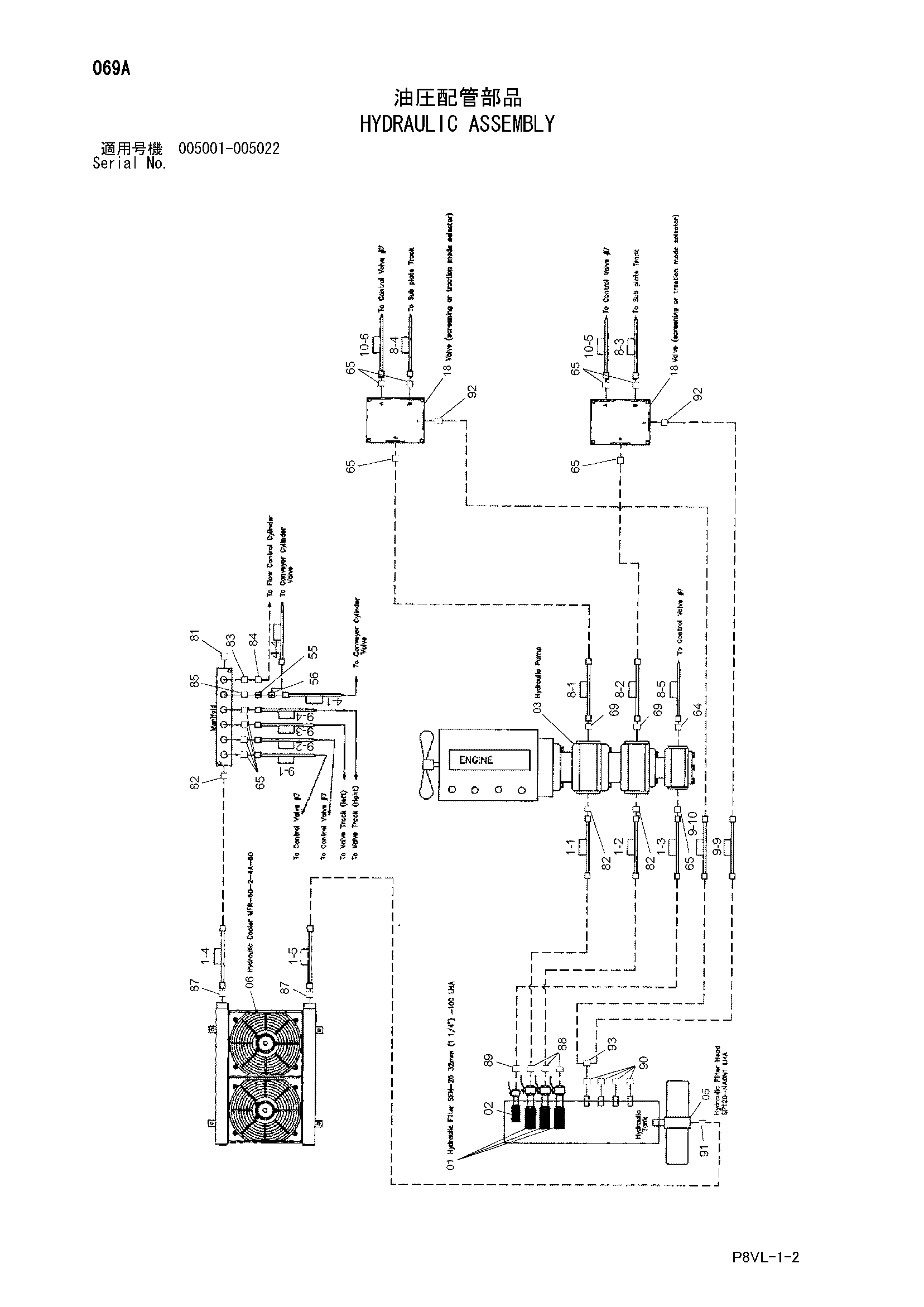 Схема Гидравлический узел в сборе HITACHI FS165T