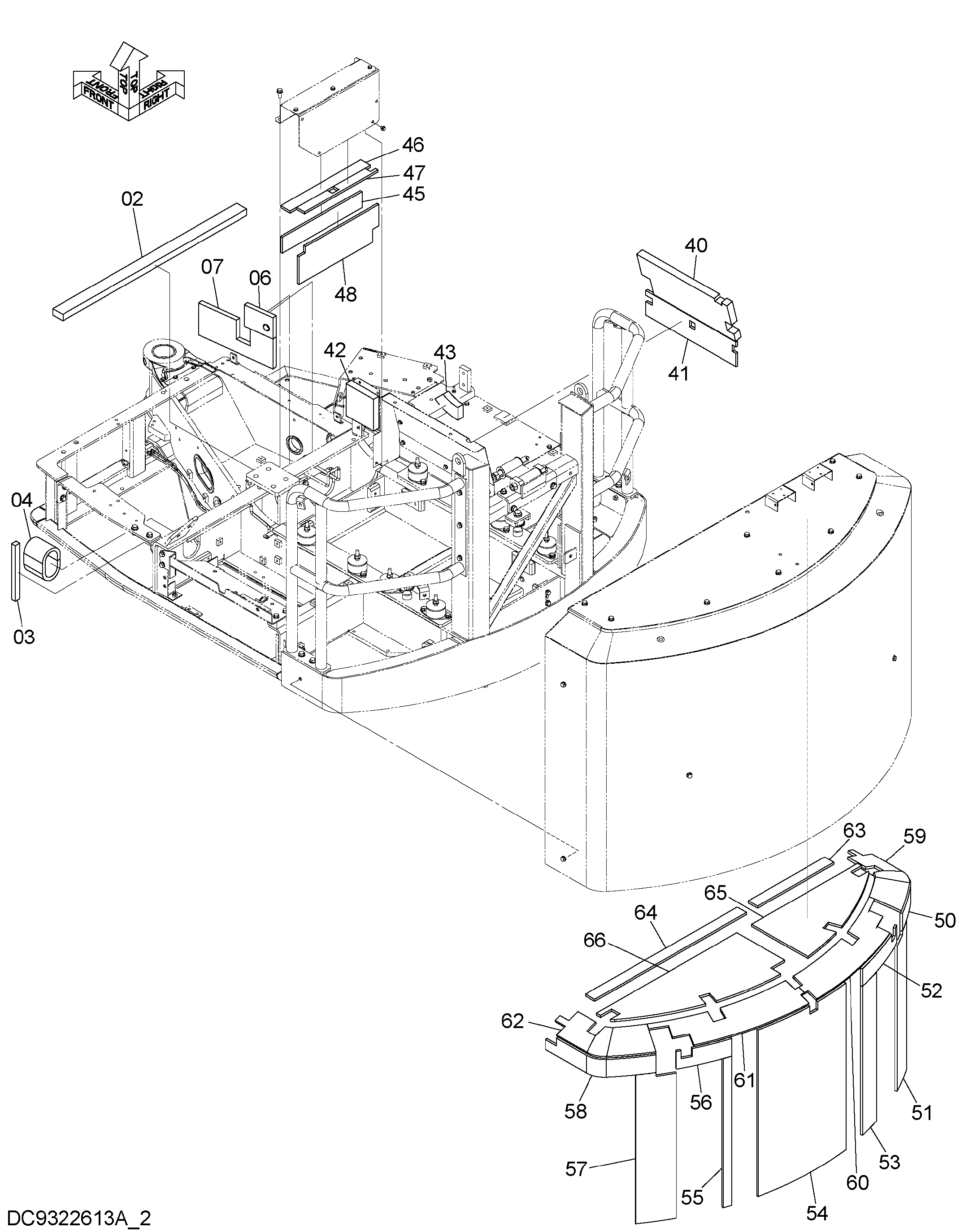 Схема Облицовка (3-1-2) HITACHI ZX35B