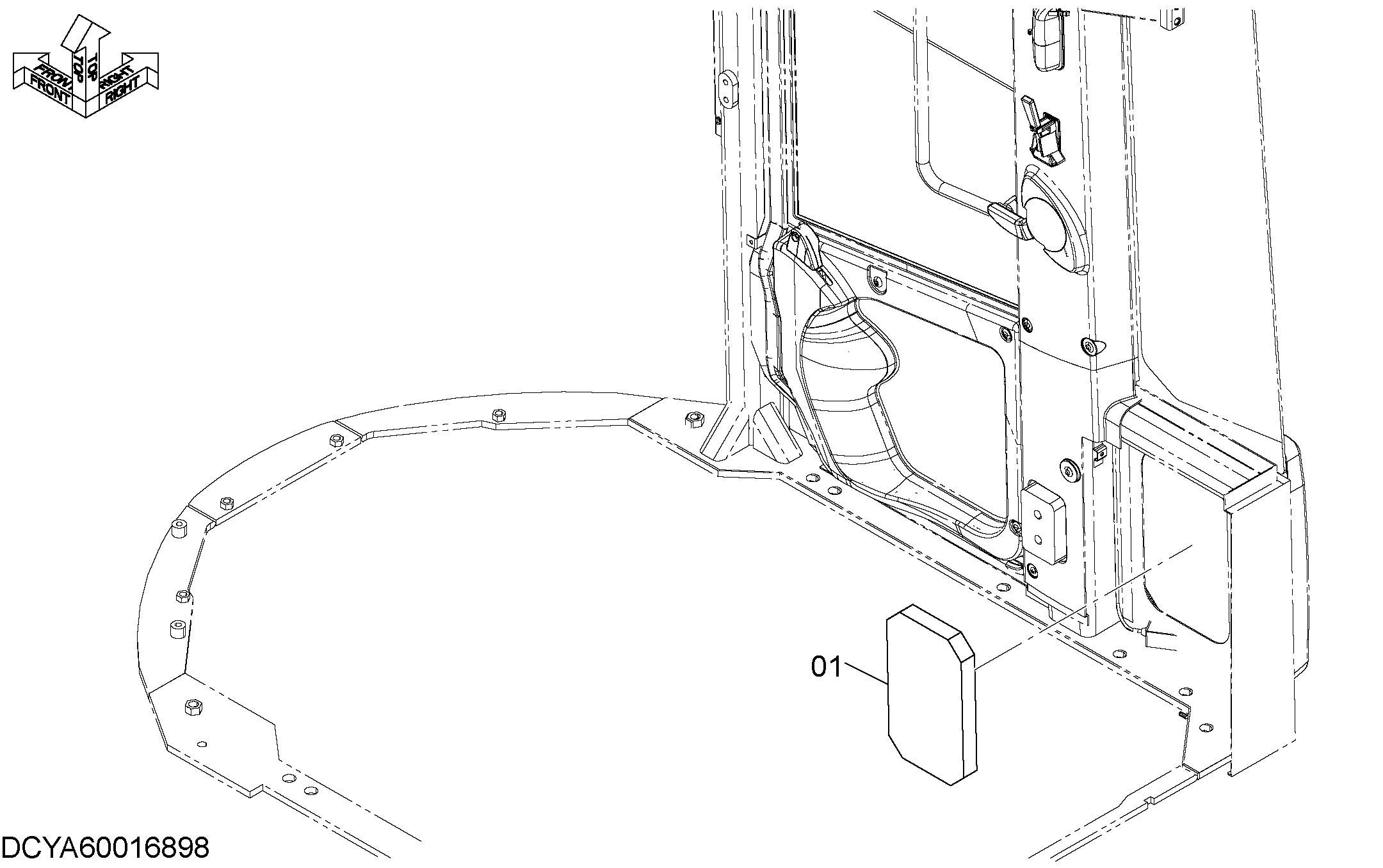 Схема Крышка (коврик) HITACHI ZW250-5B