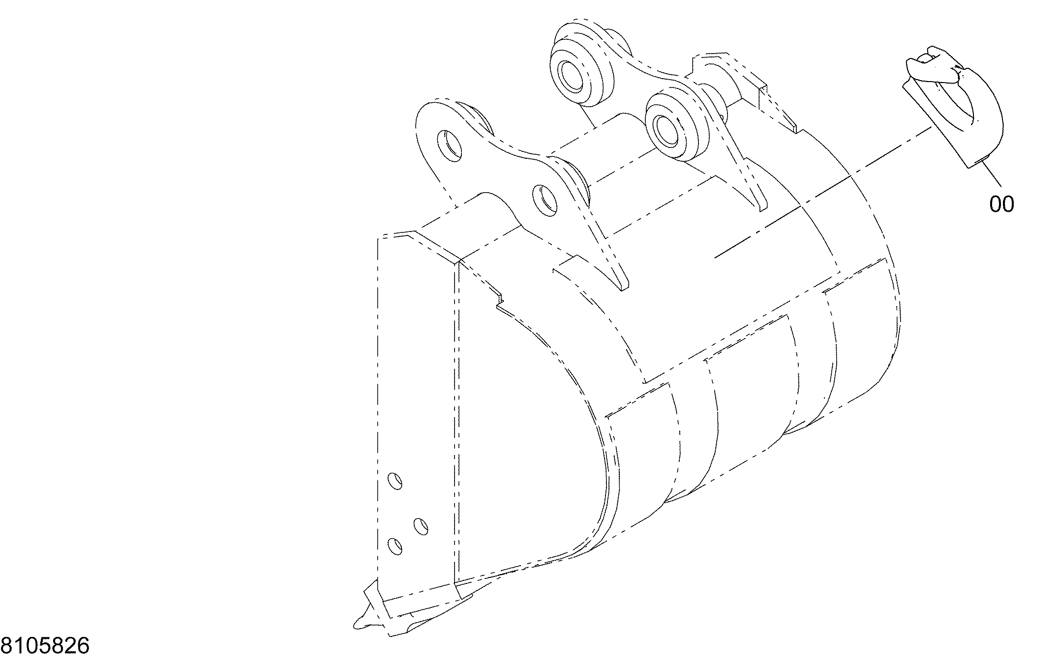 Схема Ковш крюк HITACHI ZX14-3